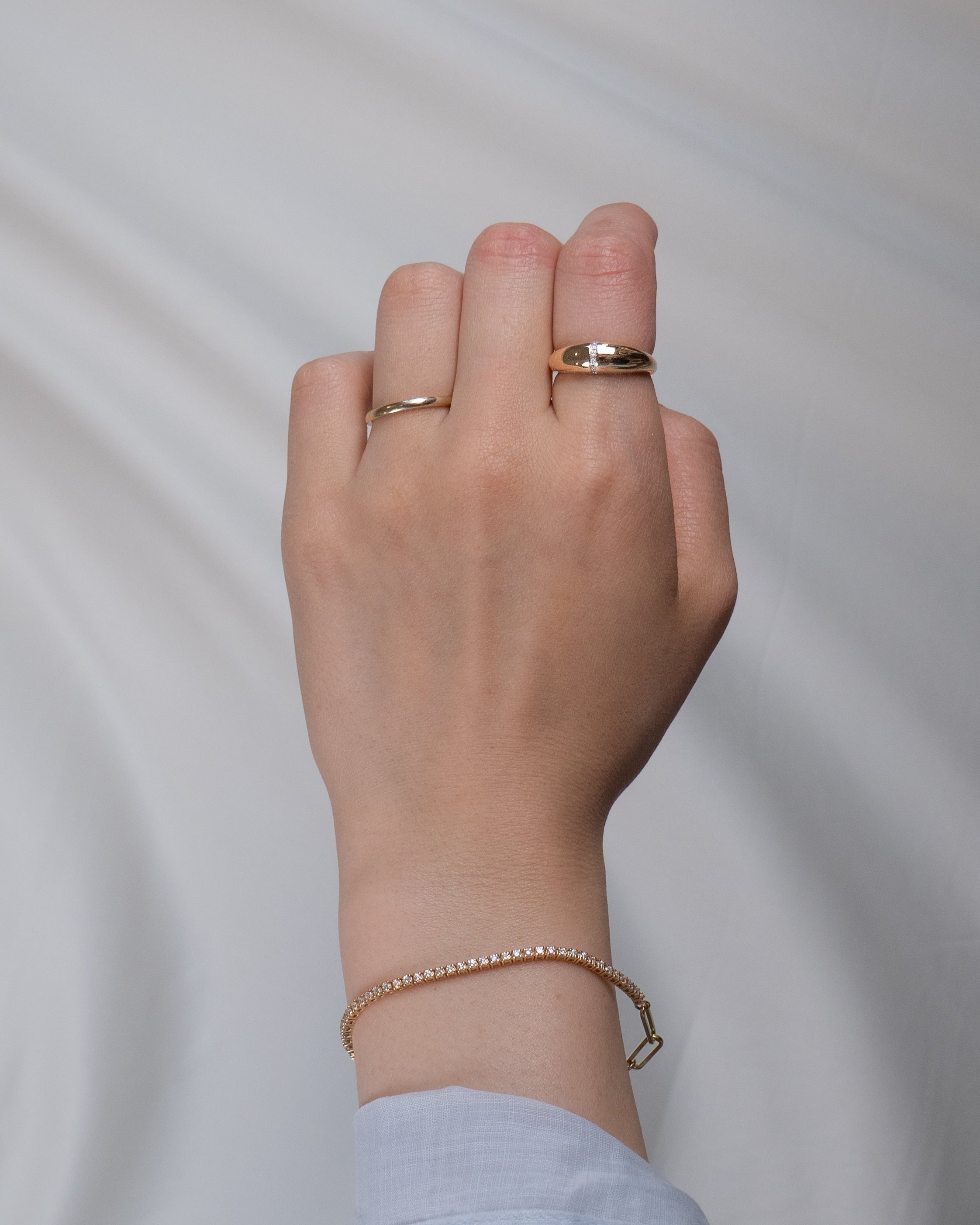 Arden Diamond Line Dome Ring