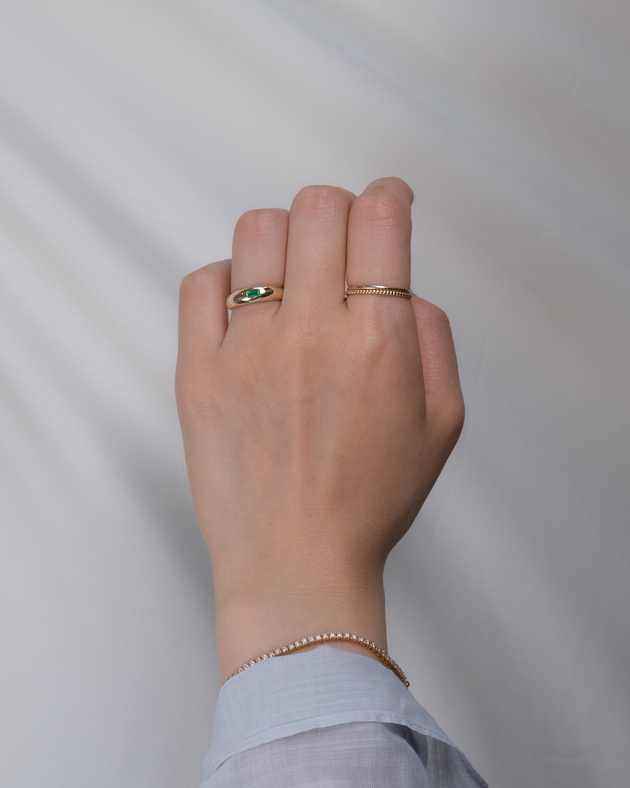 Arden Emerald Dome Ring