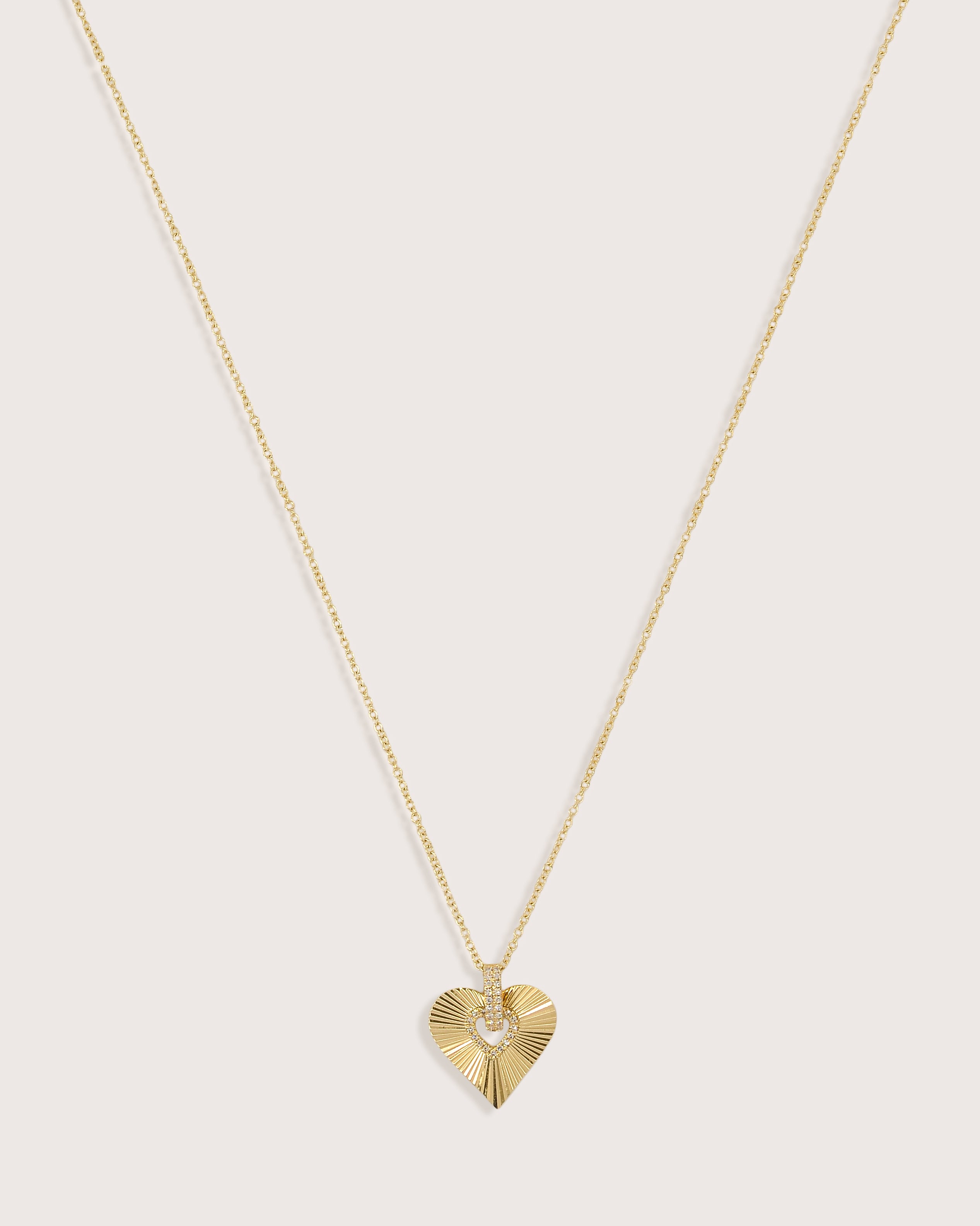 Aurora Diamond Heart Pendant Necklace