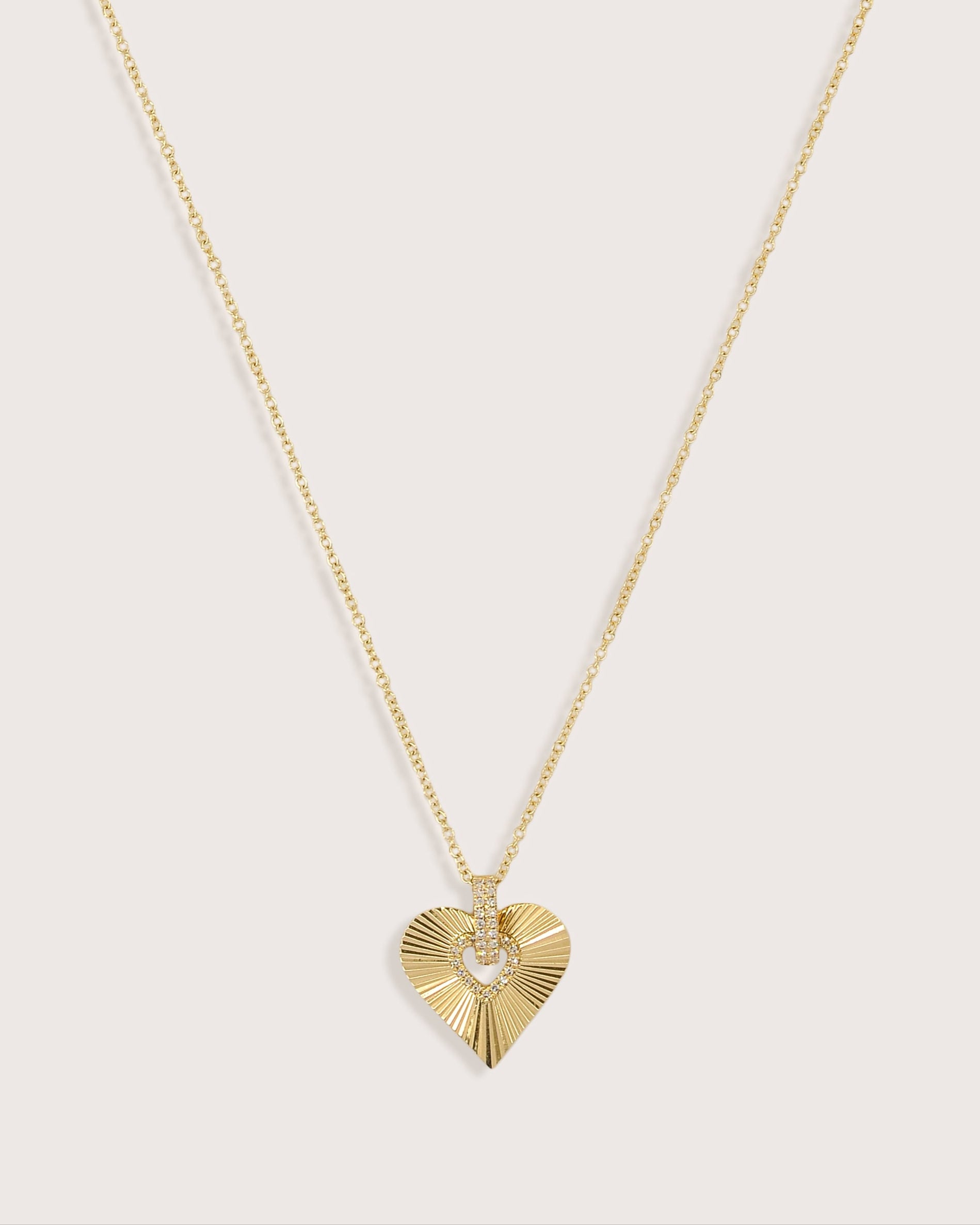 Aurora Diamond Heart Pendant Necklace