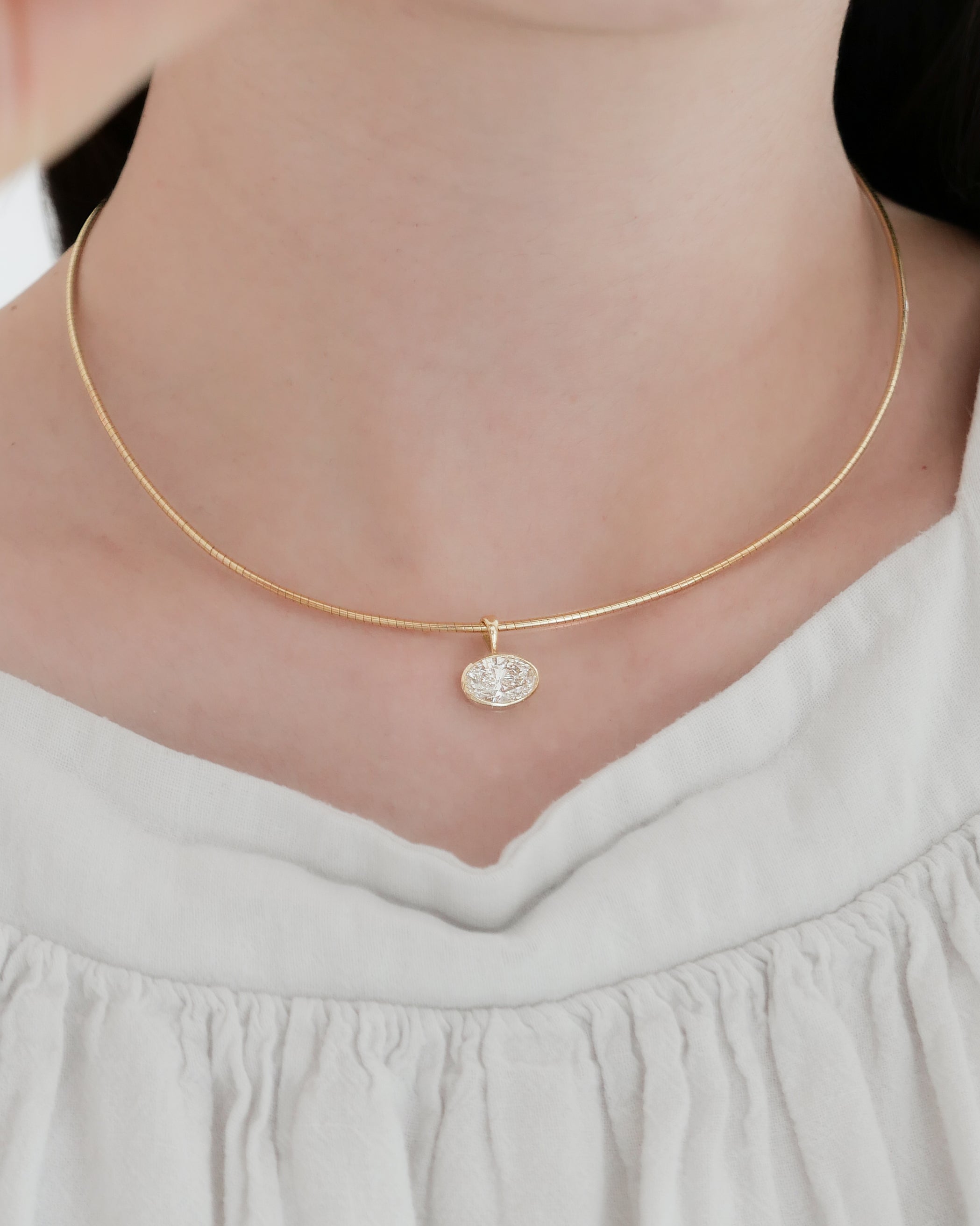 Bezel Pendant in Diamond