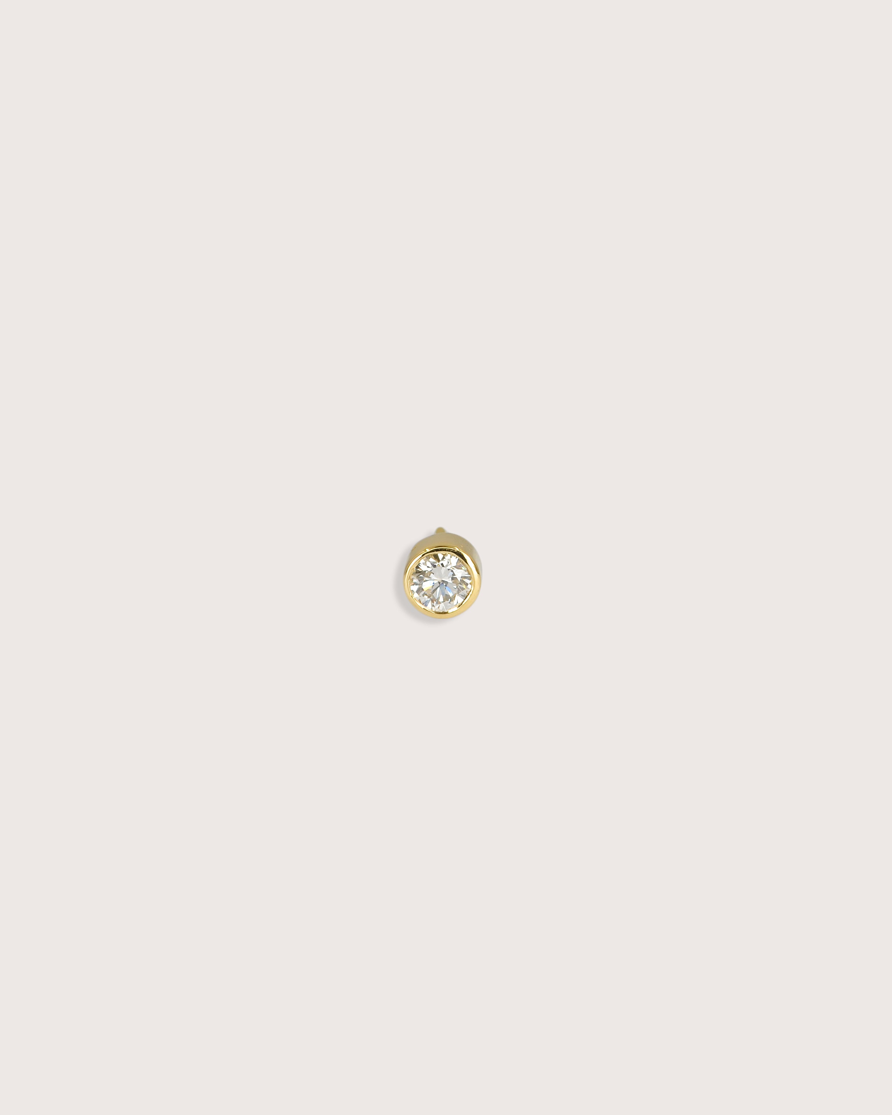 Bezel Diamond Stud Earrings