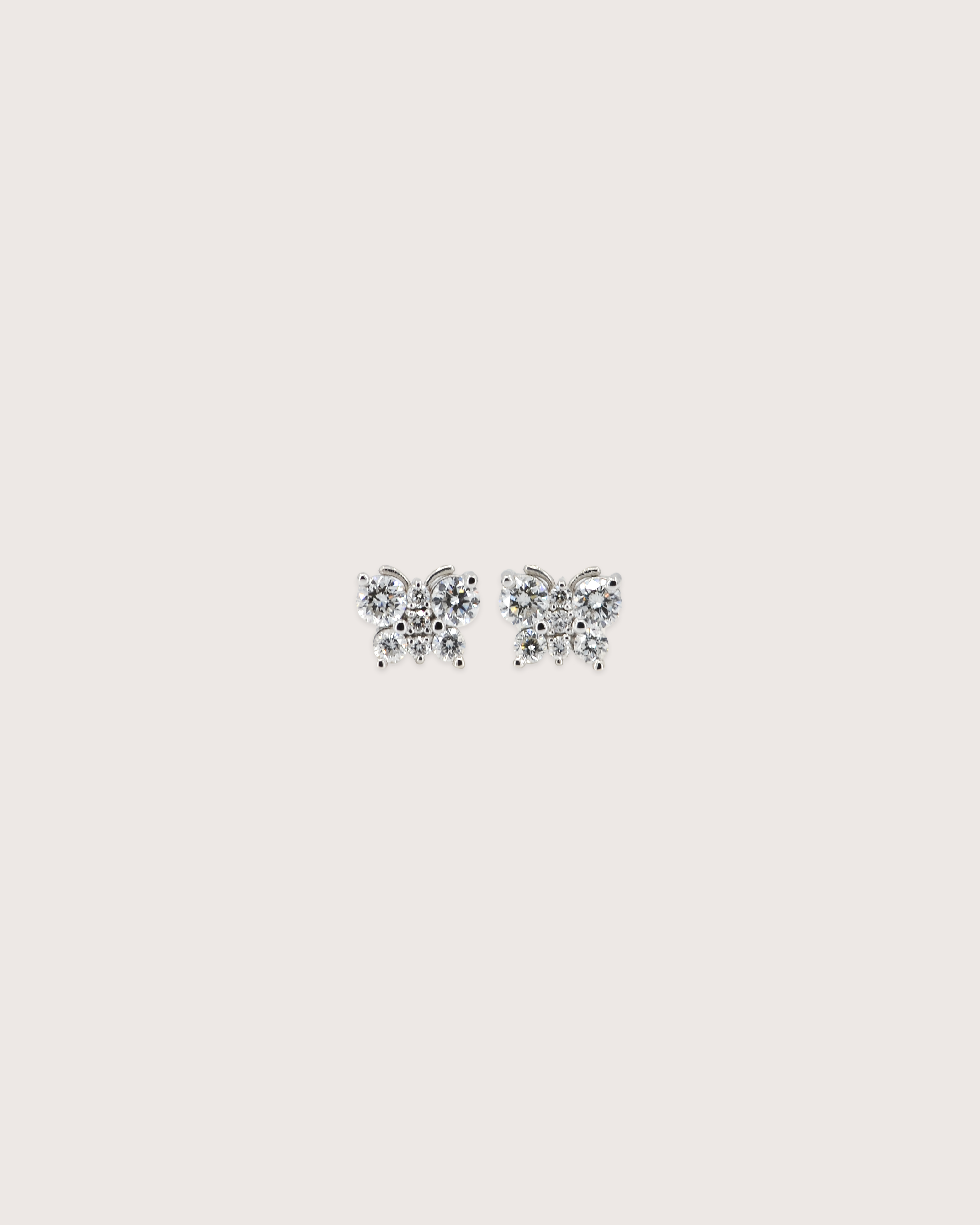 Butterfly Diamond Stud Earrings