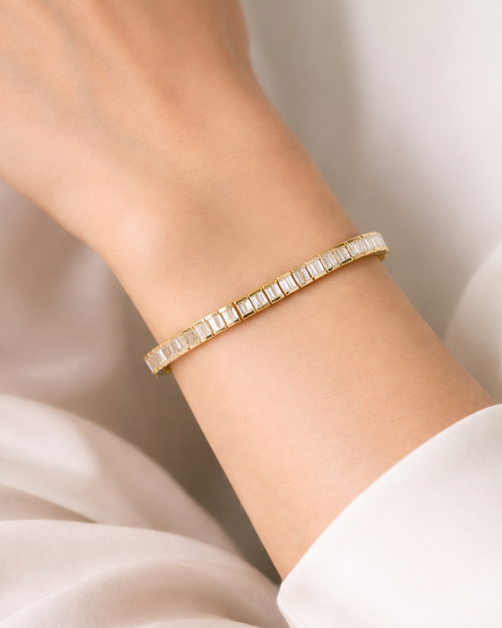 Clara Baguette Diamond Tennis Bracelet
