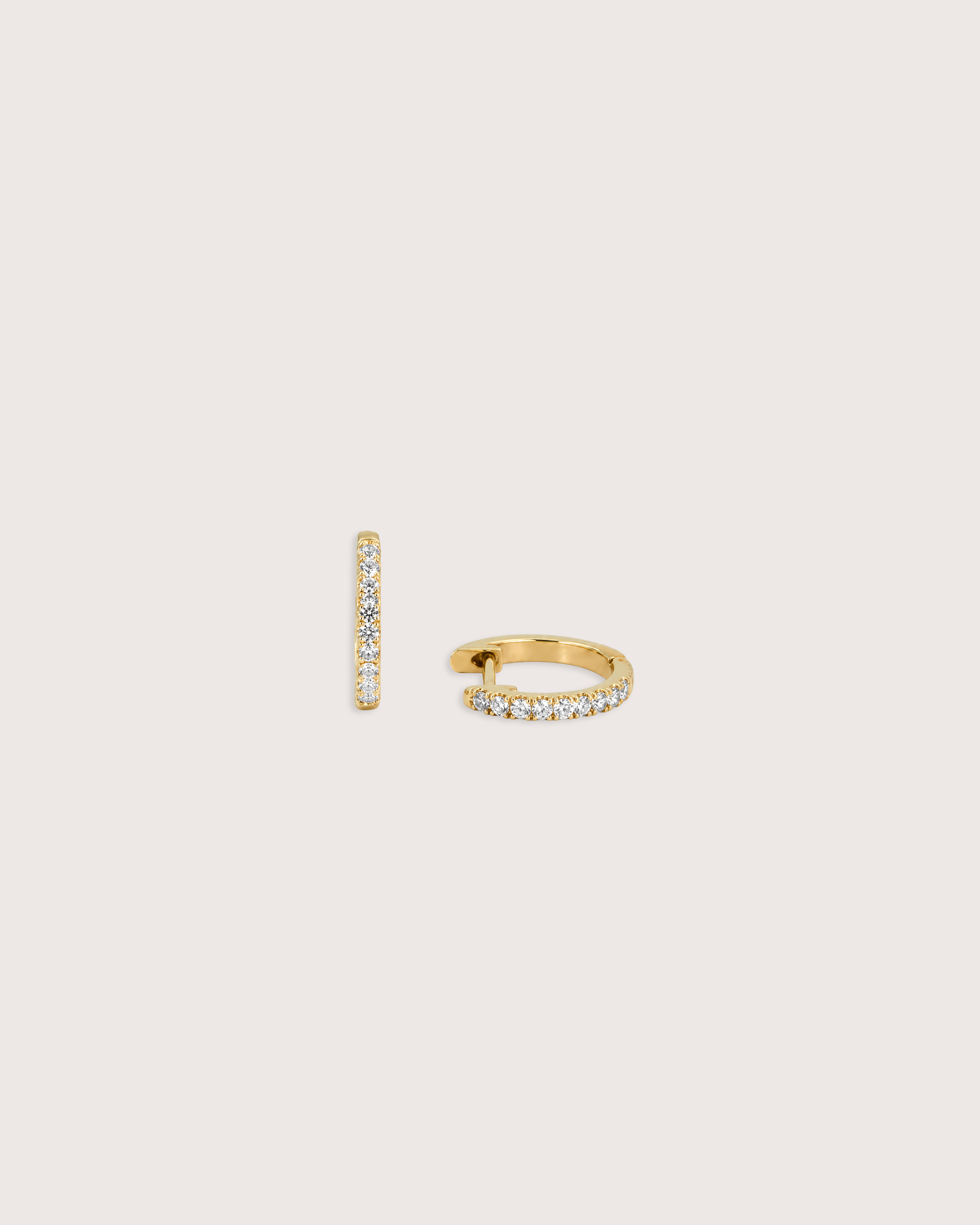 Classic Pavé Diamond Huggie Earrings