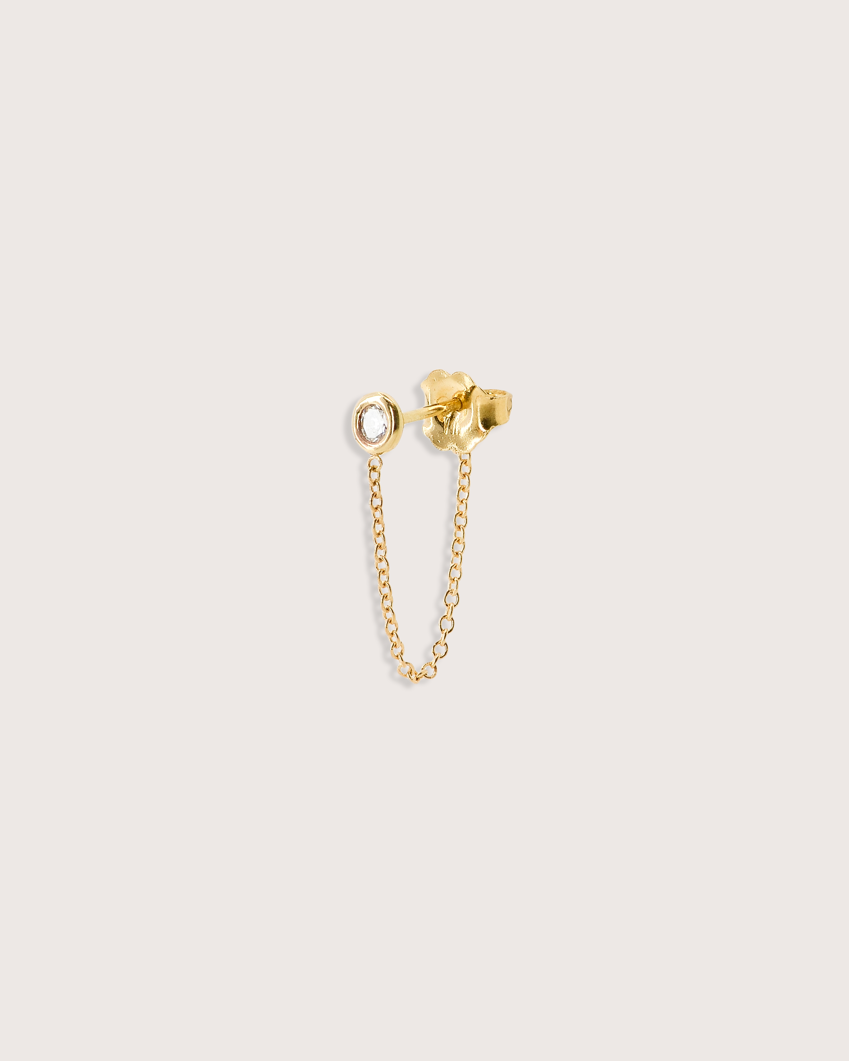 Diamond Drop Chain Earrings