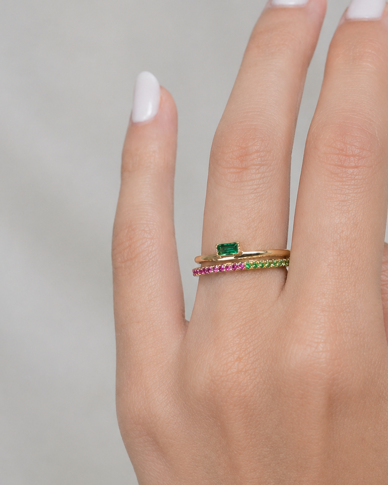 Dual Gem Stone Ring