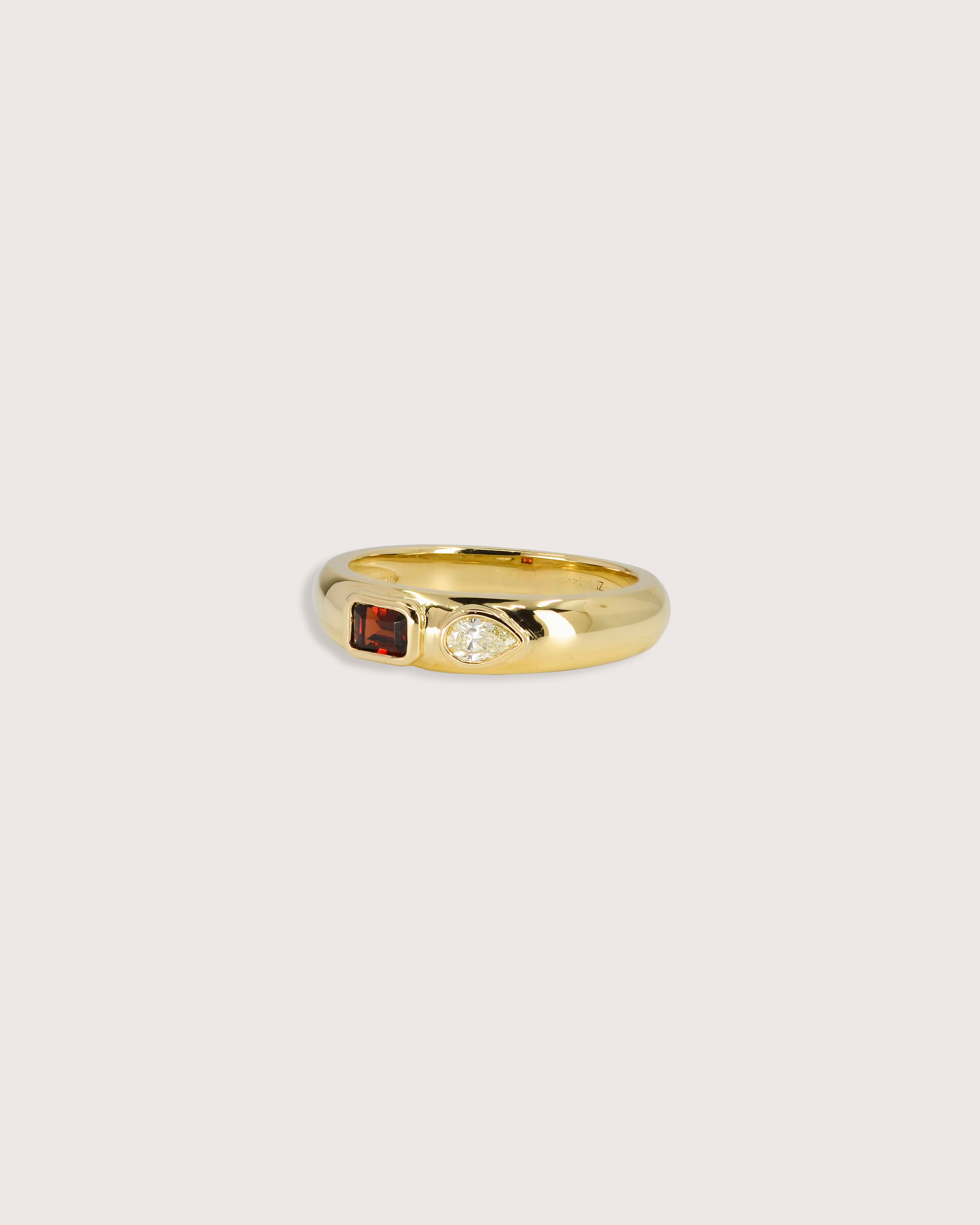 Arden Diamond Garnet Dome Ring