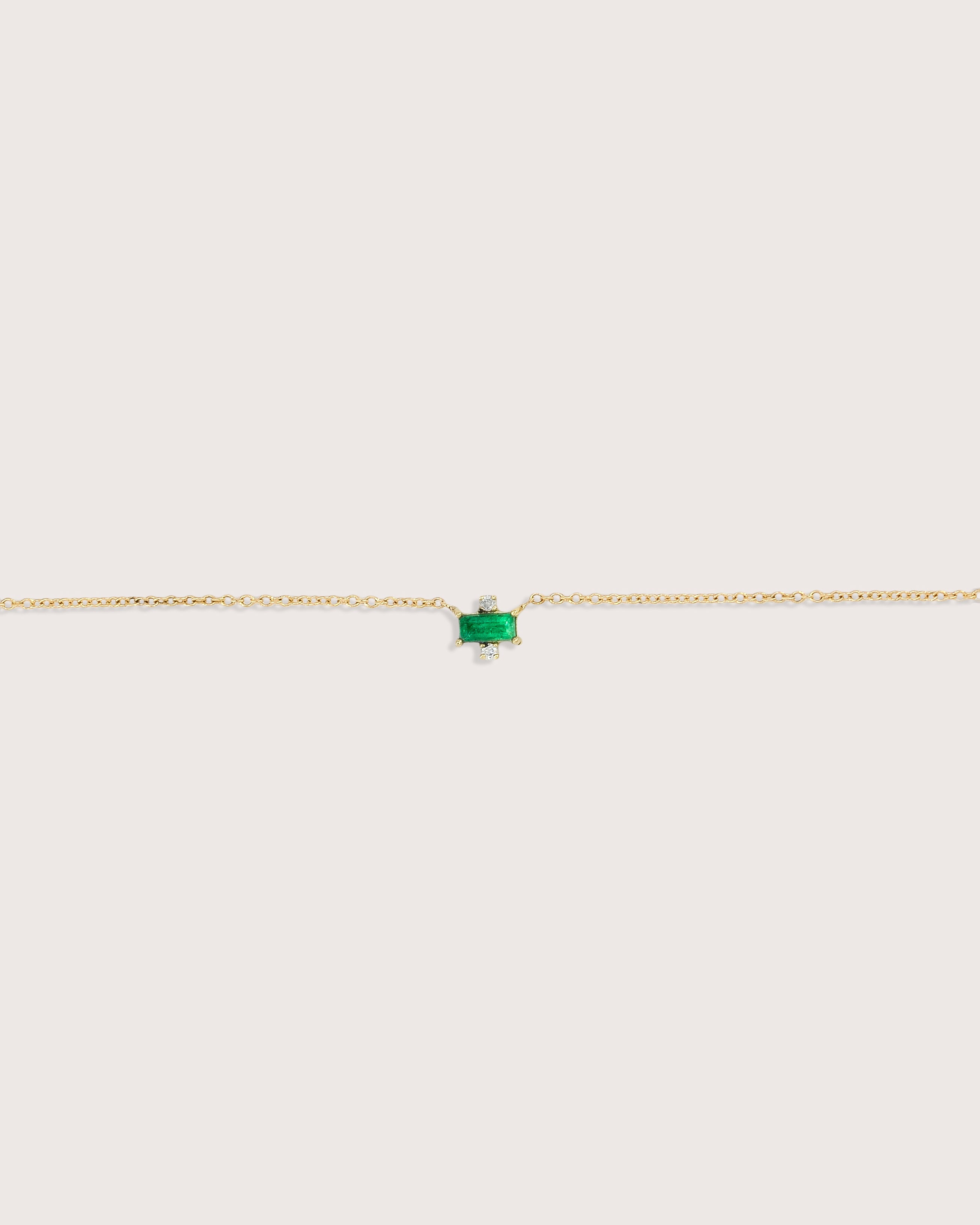Eden East-West Emerald Diamond Bracelet