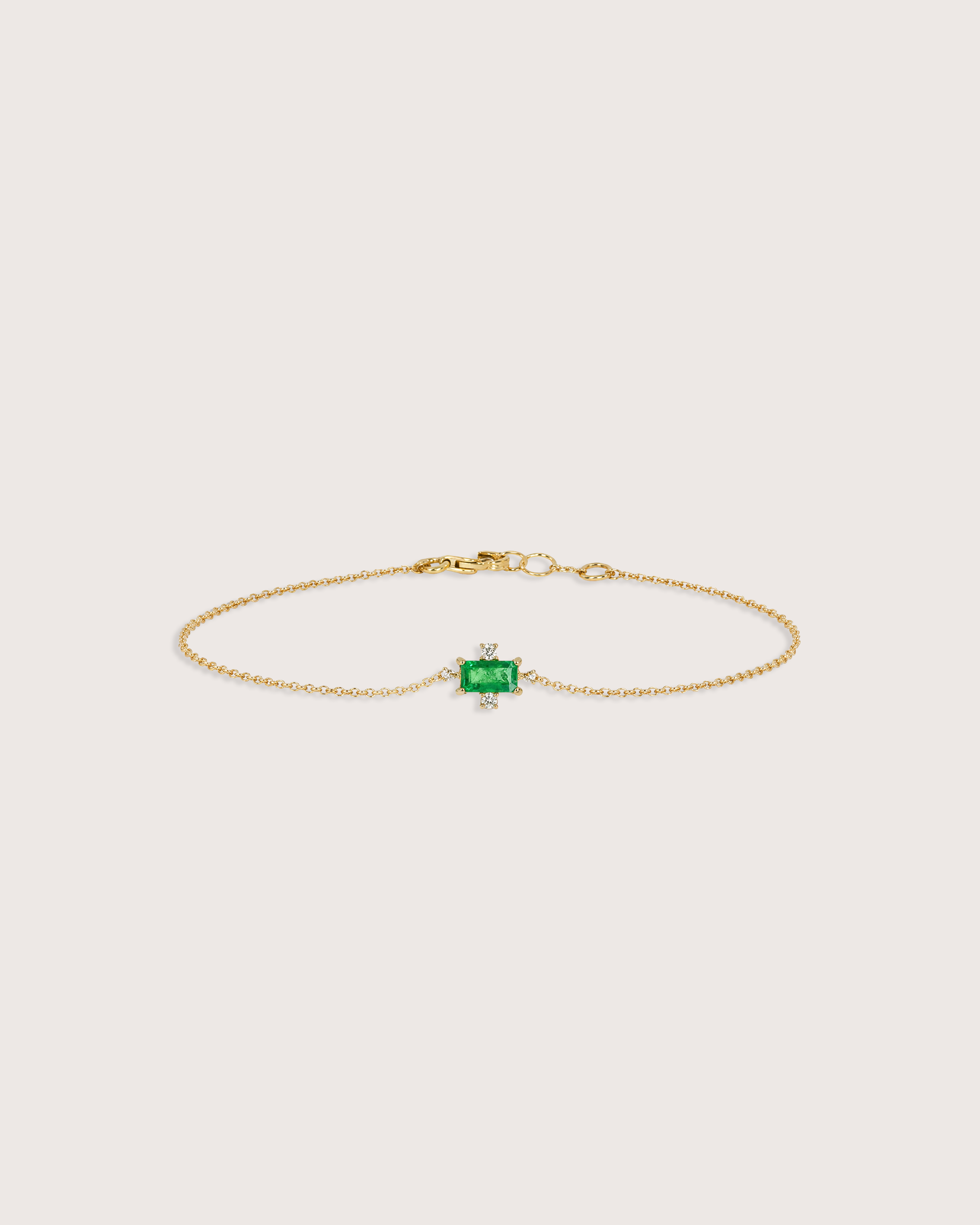 Eden East-West Emerald Diamond Bracelet