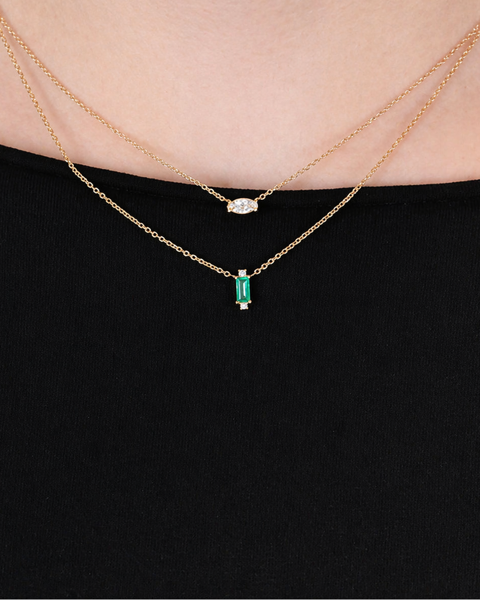Eden Emerald Diamond Necklace