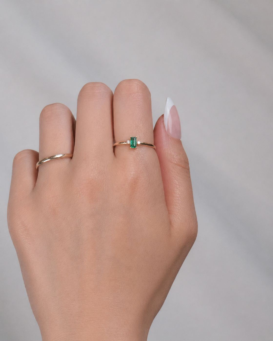 Eden Emerald Accent Ring