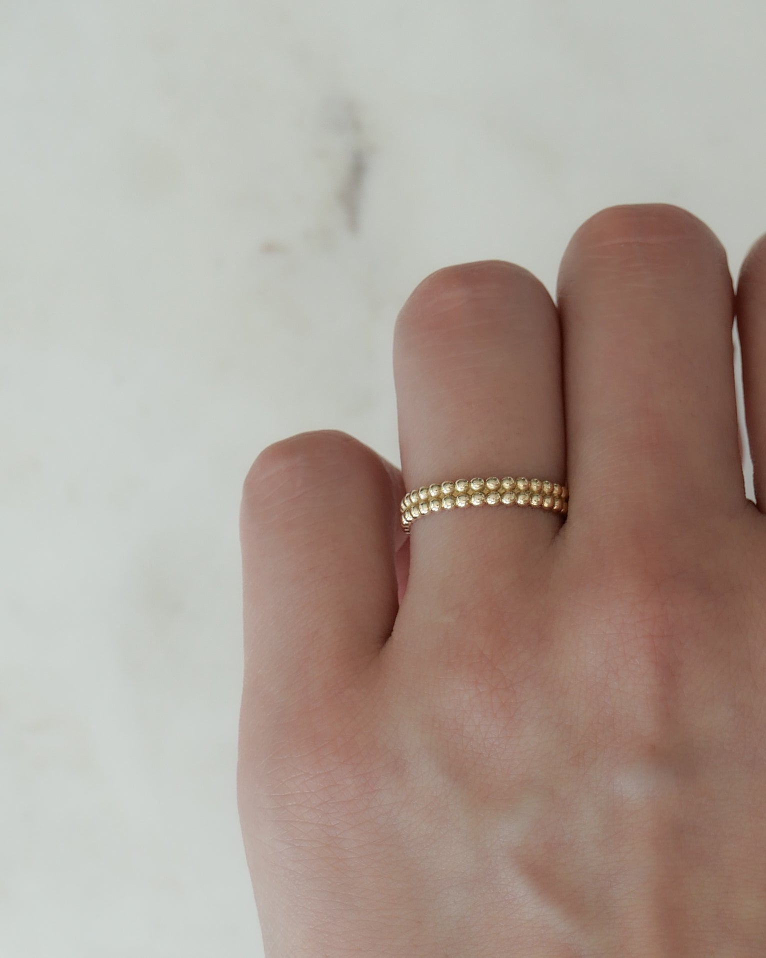 Elia Double Beaded Ring