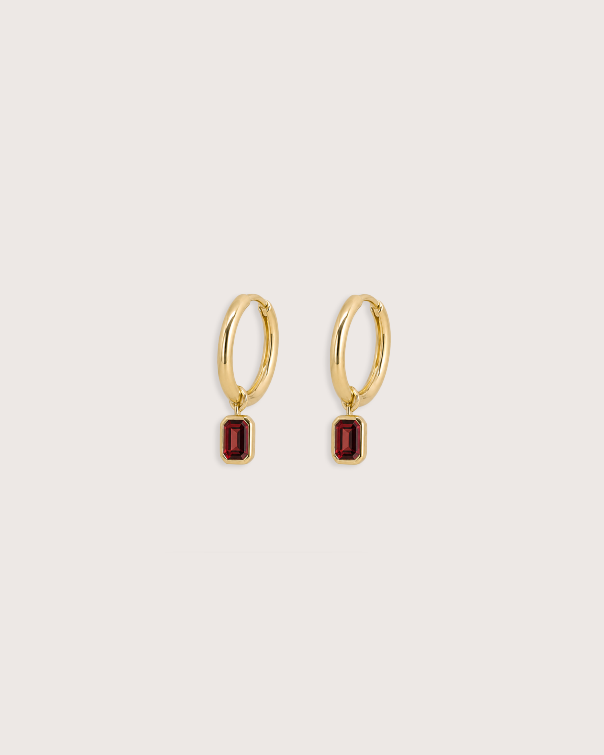 Elise Birthstone Drop Huggies