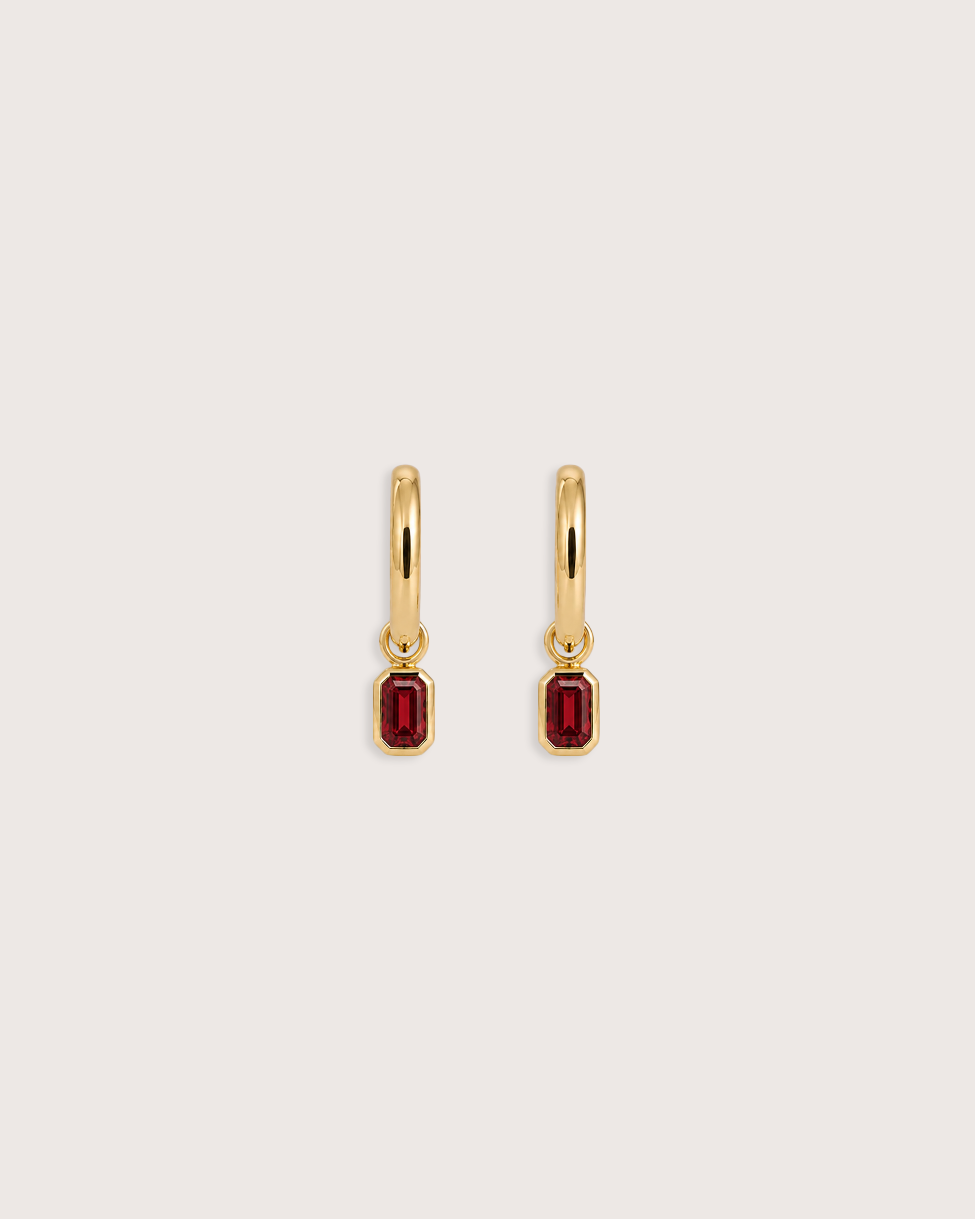 Elise Birthstone Drop Huggies