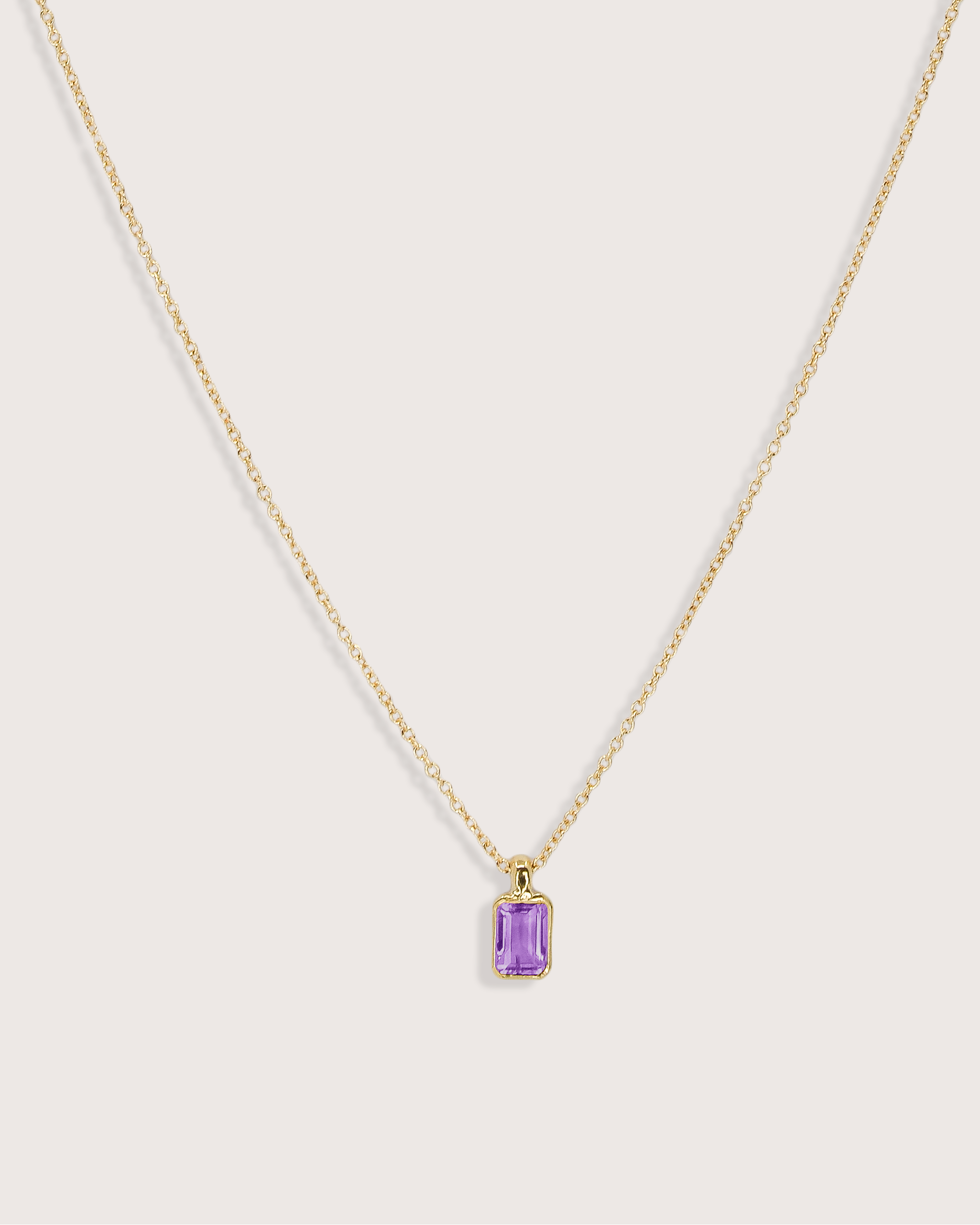 Elise Birthstone Necklace Amethyst