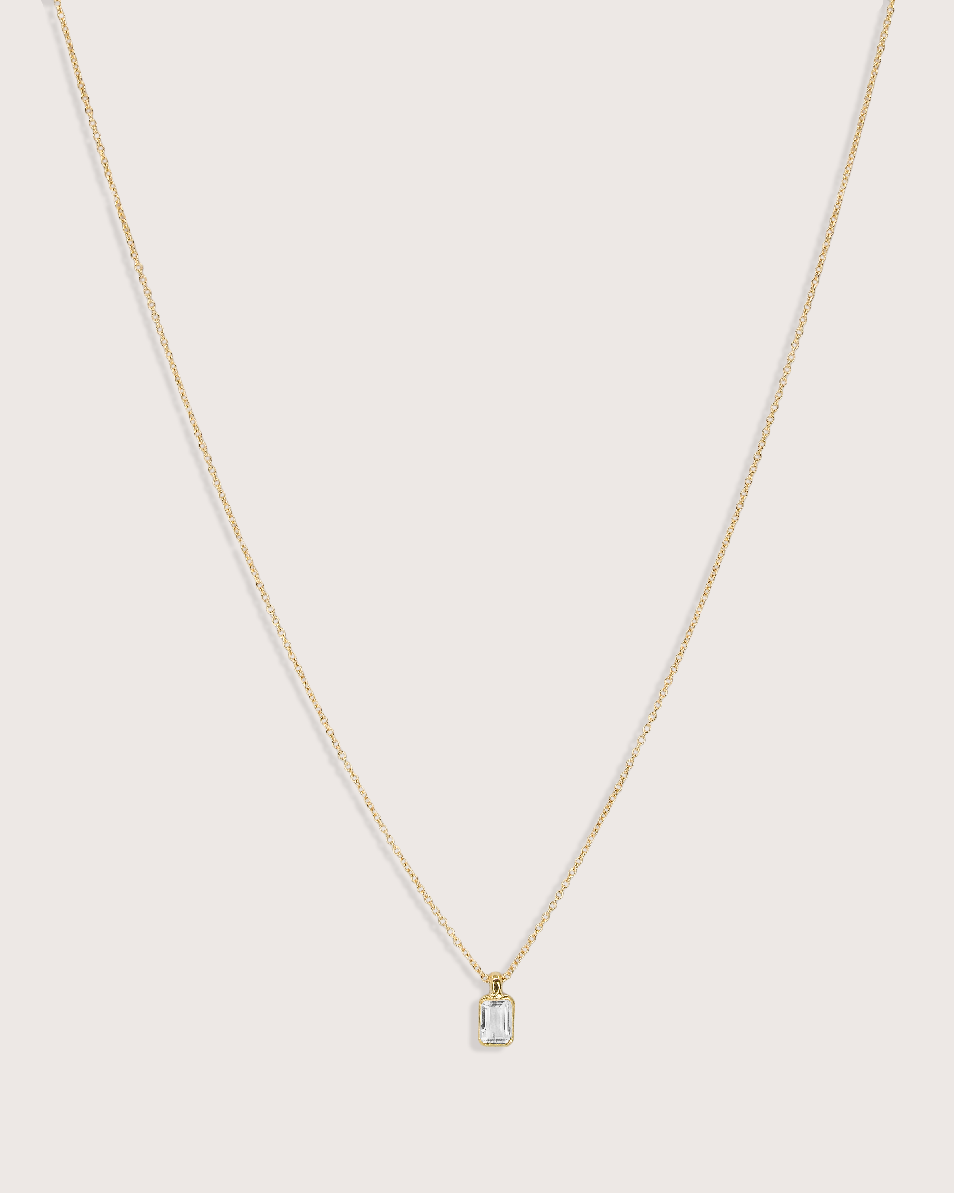 Elise Birthstone Necklace Diamond
