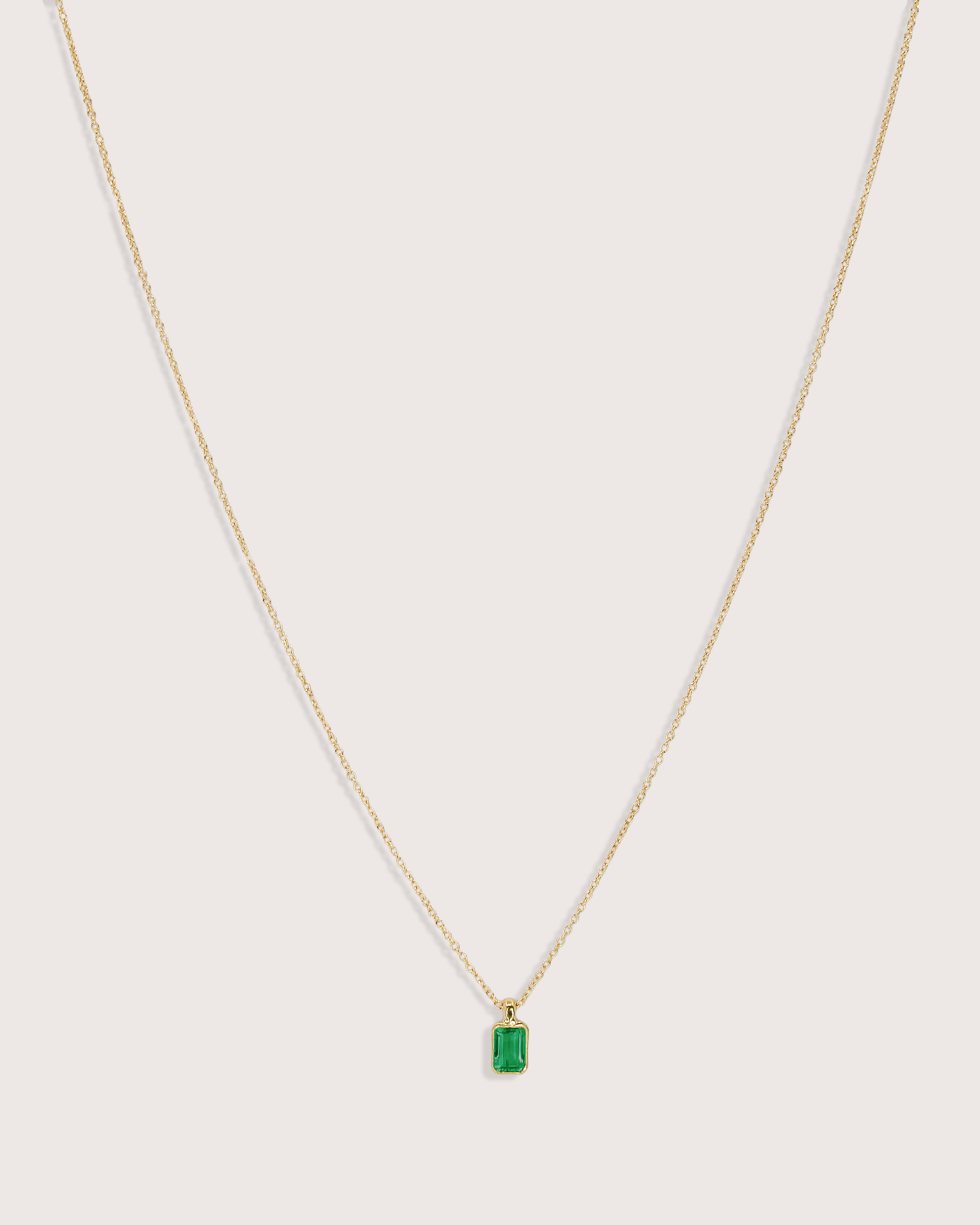 Elise Birthstone Necklace Emerald