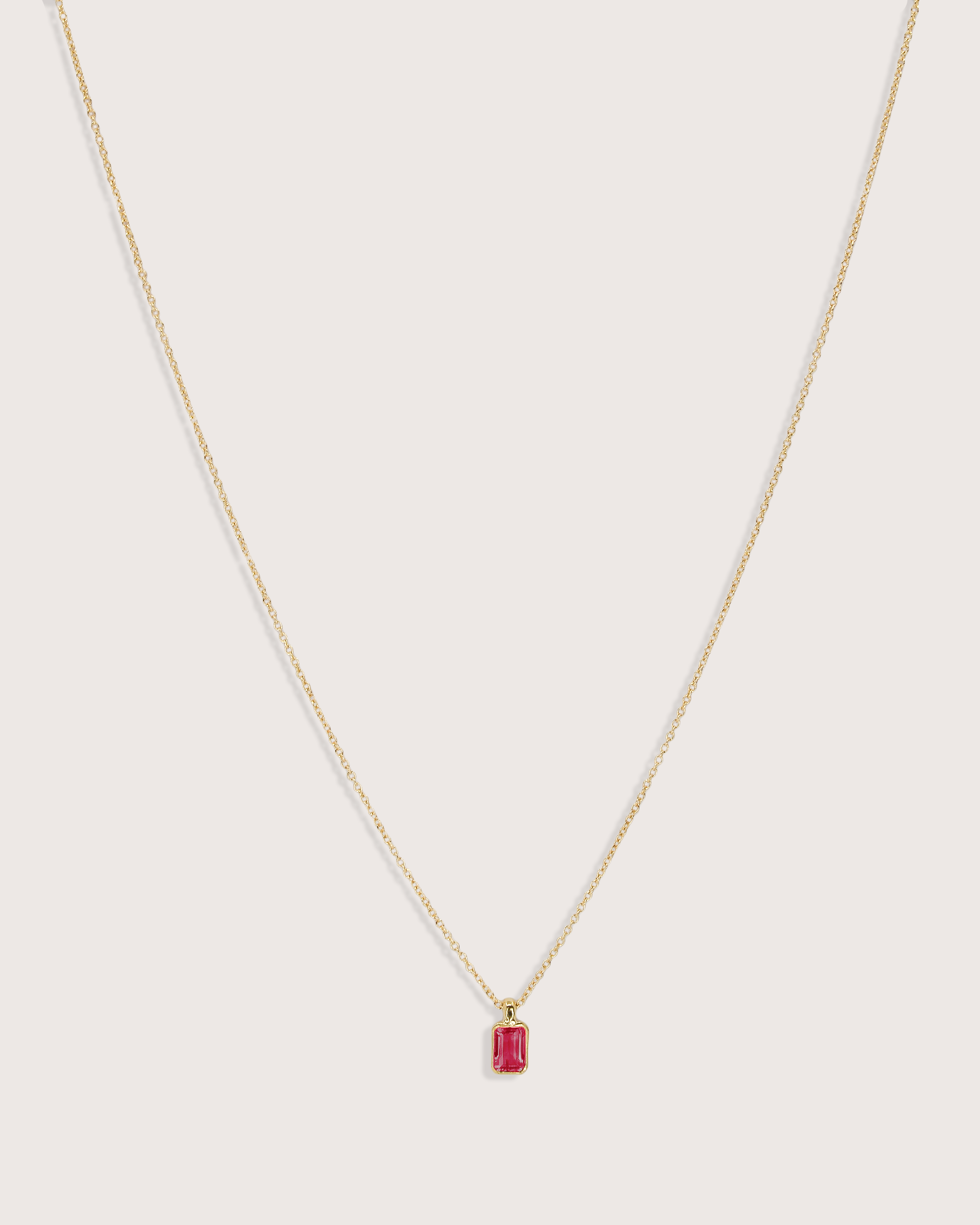 Elise Birthstone Necklace Ruby