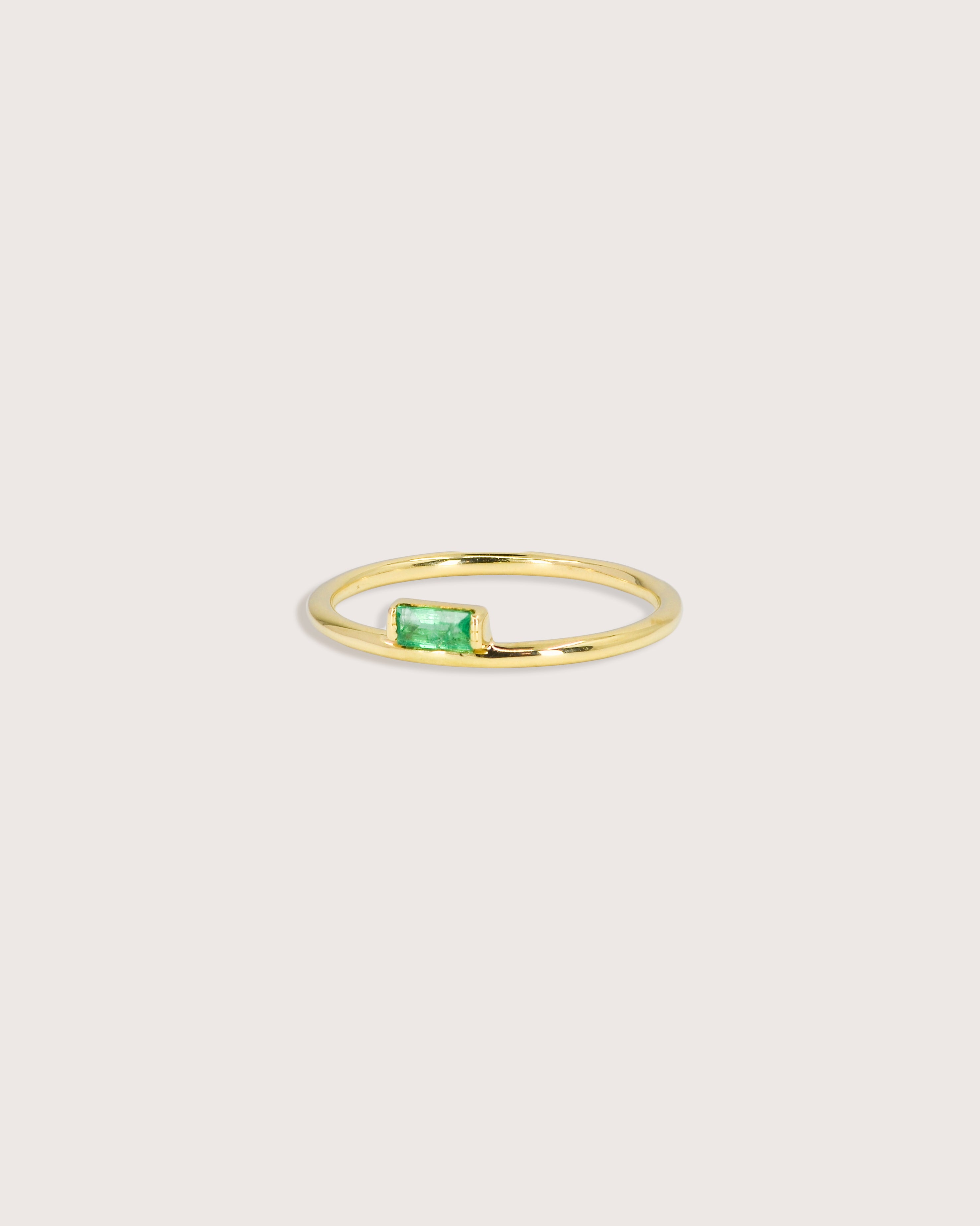 Gemma Emerald Stacker Ring