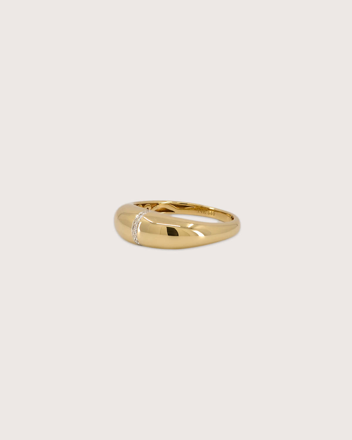 Arden Diamond Line Dome Ring