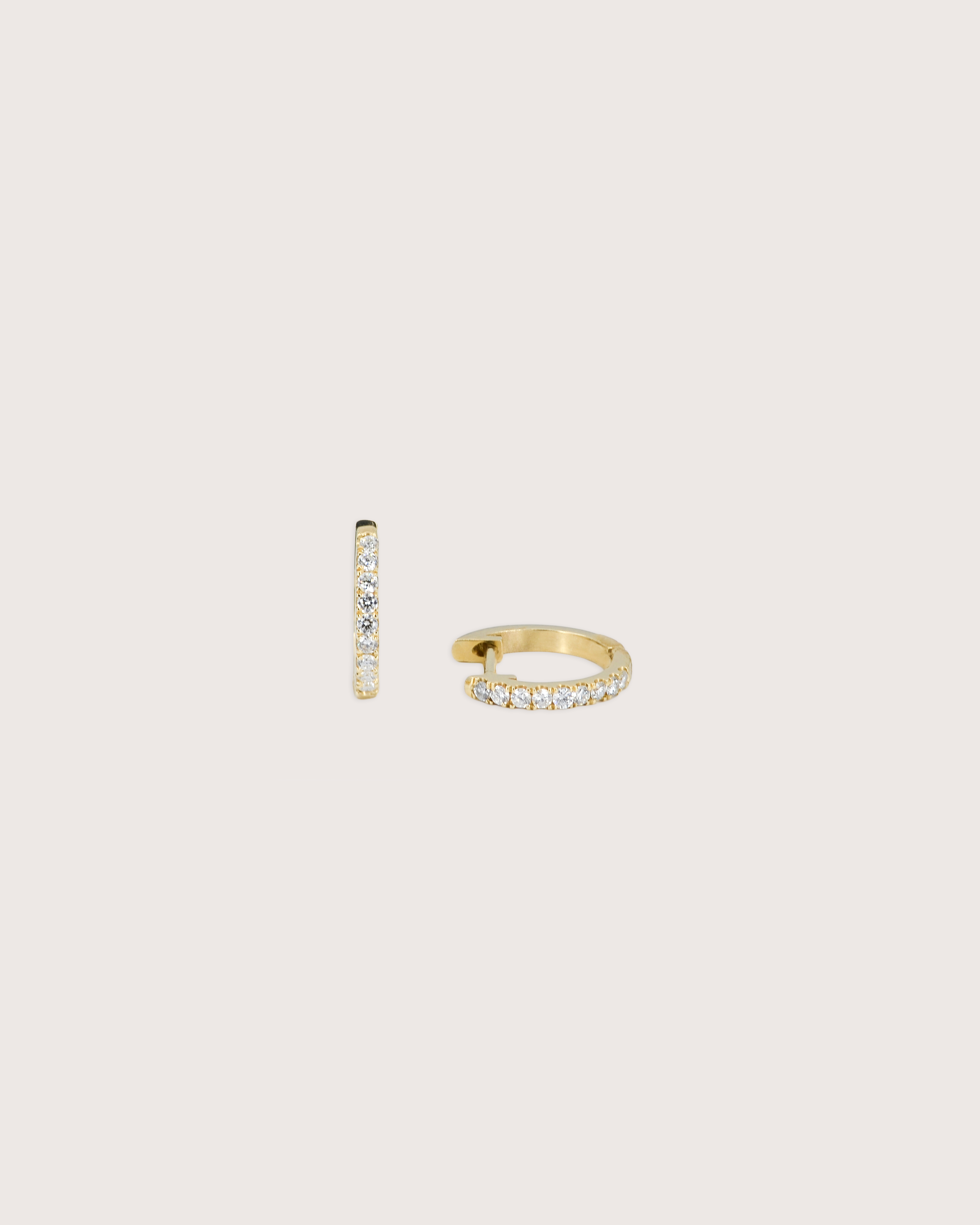 Classic Pavé Diamond Huggie Earrings