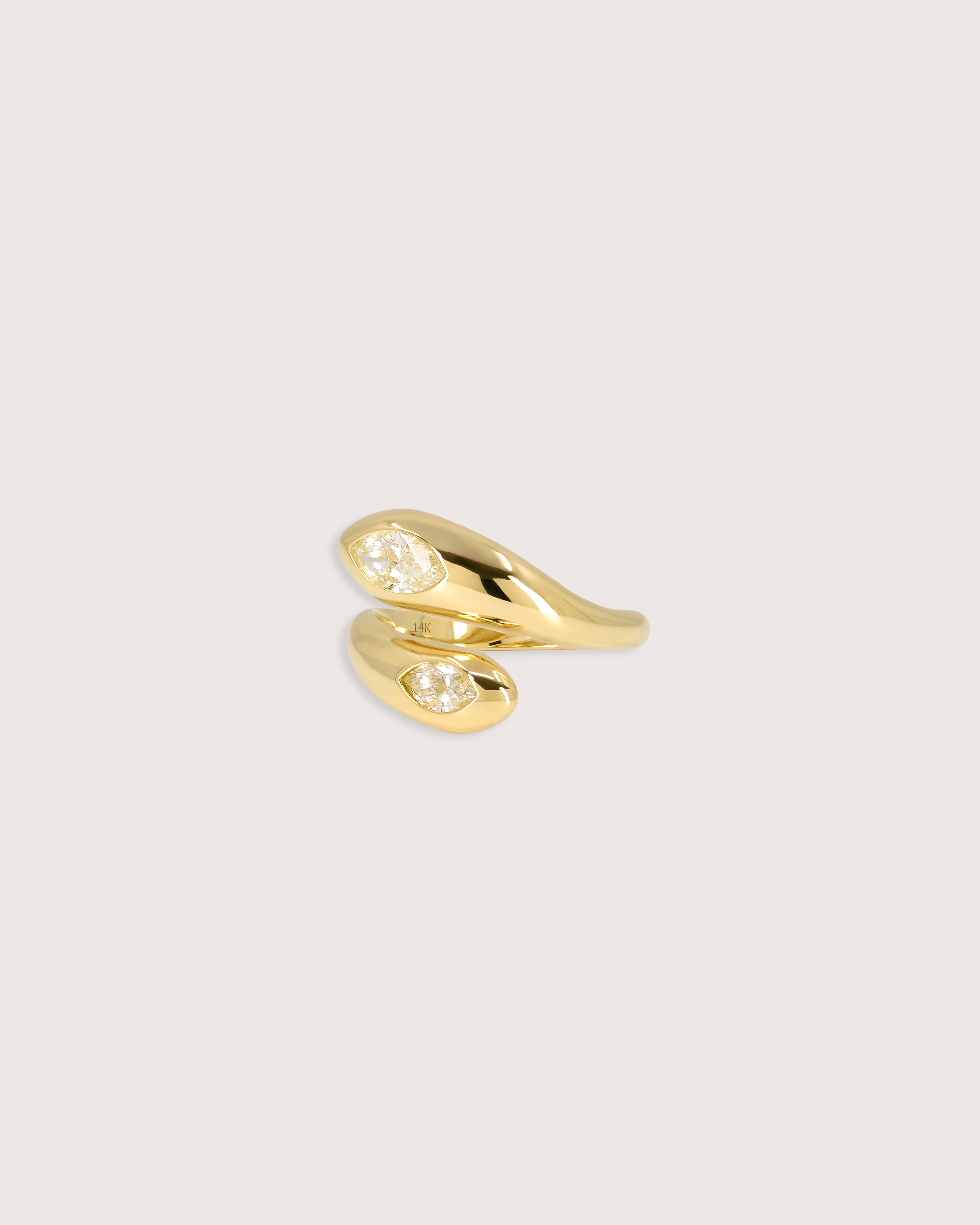 Diamond Bypass Ring
