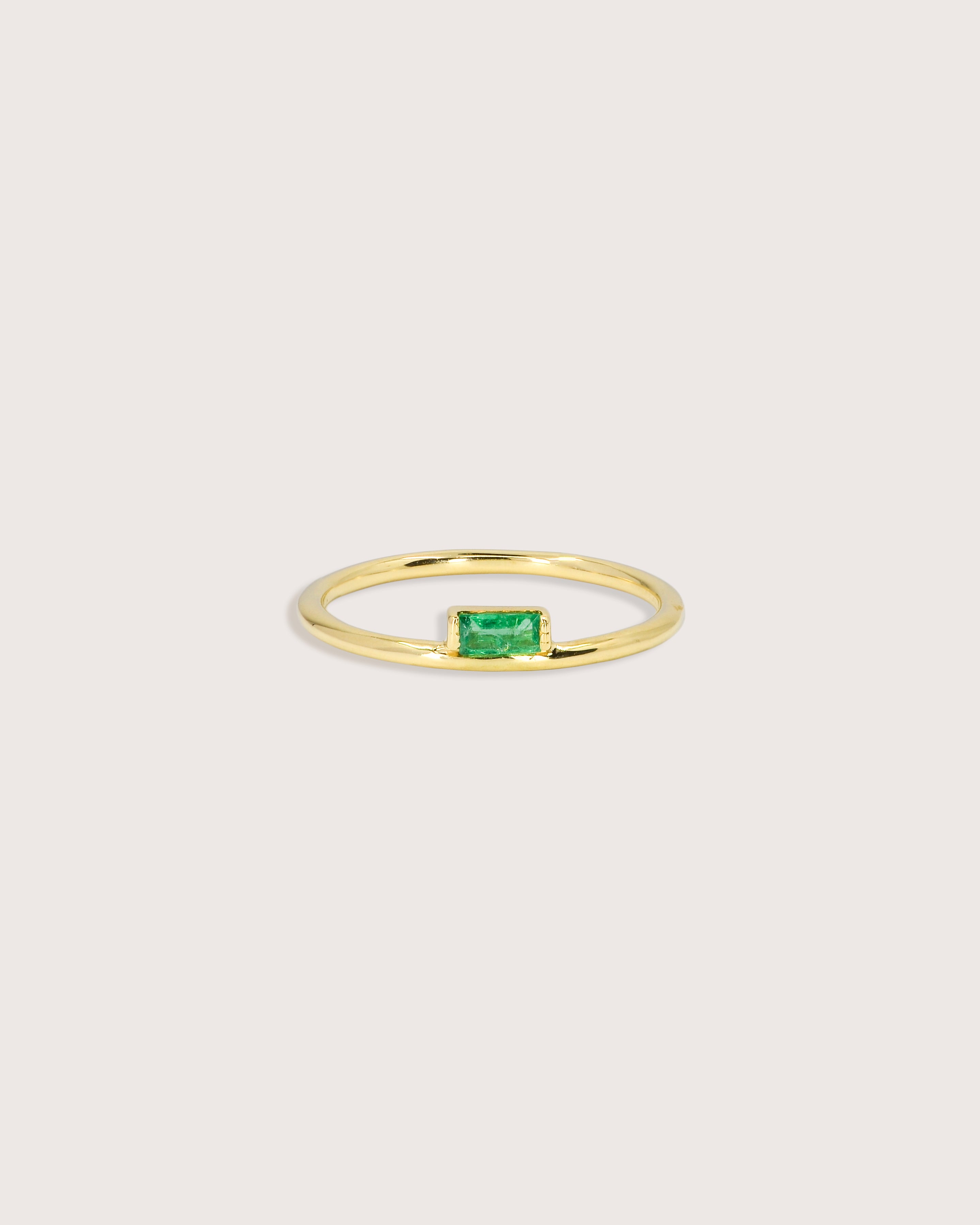 Gemma Emerald Stacker Ring