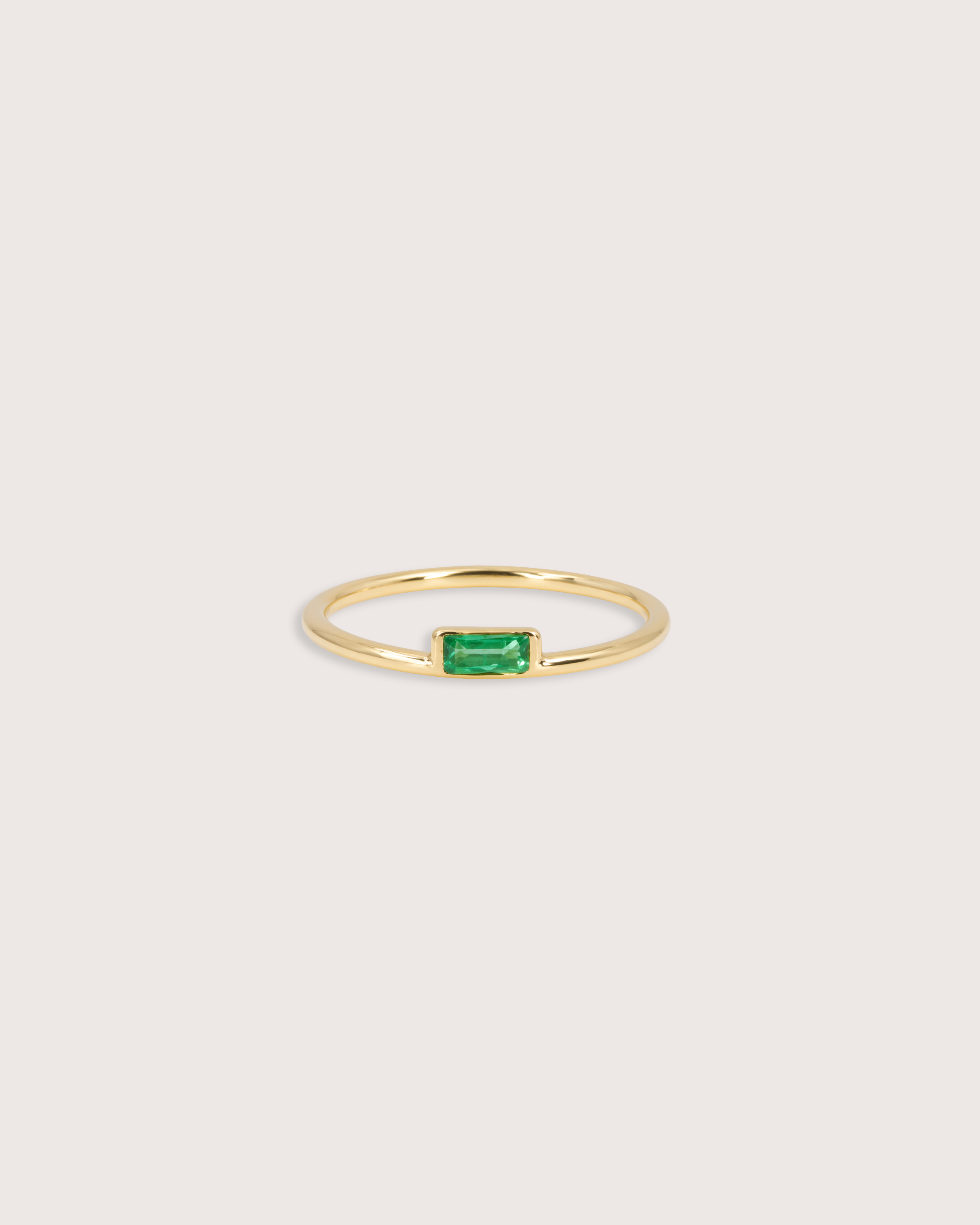 Gemma Emerald Stacker Ring