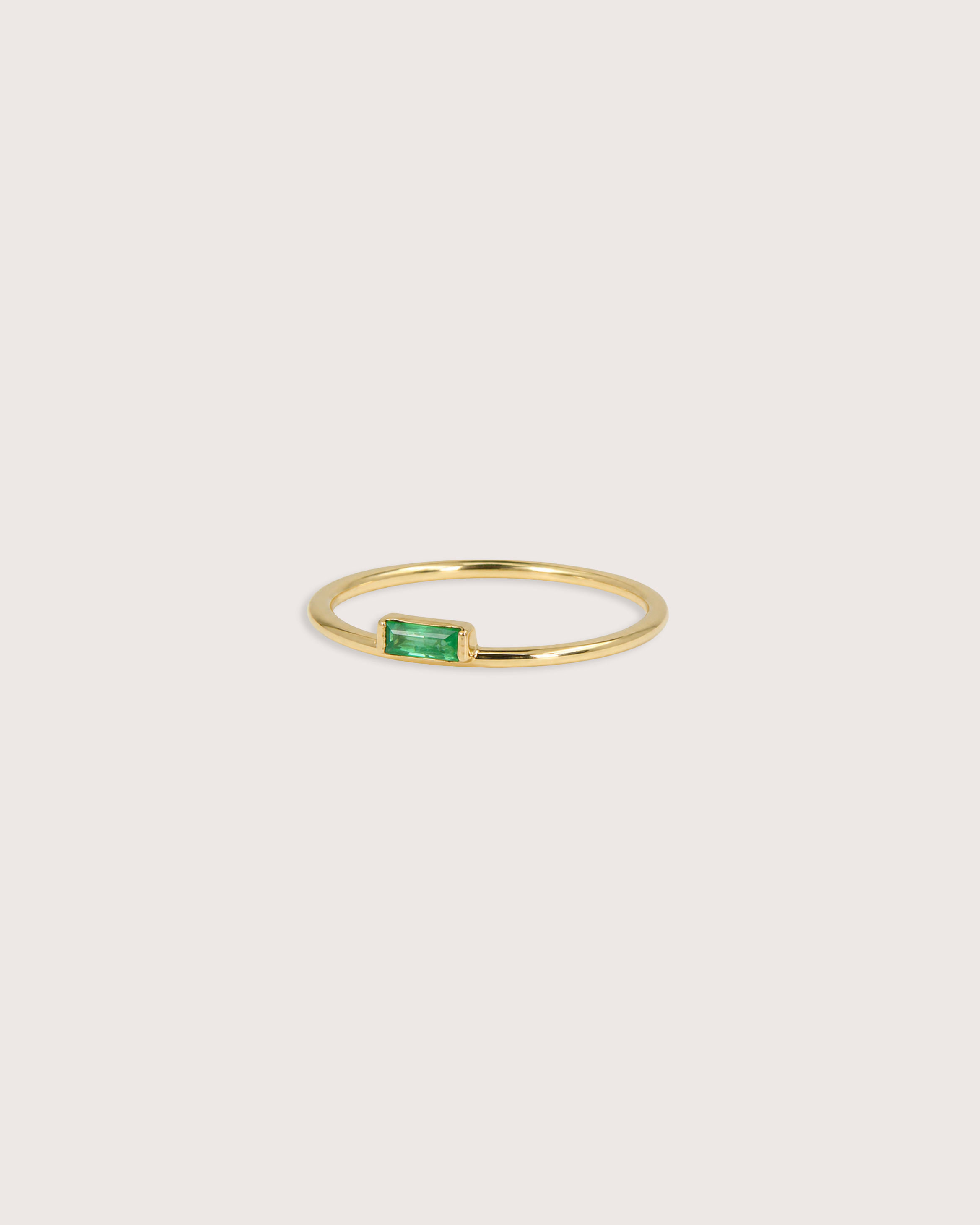 Gemma Emerald Stacker Ring