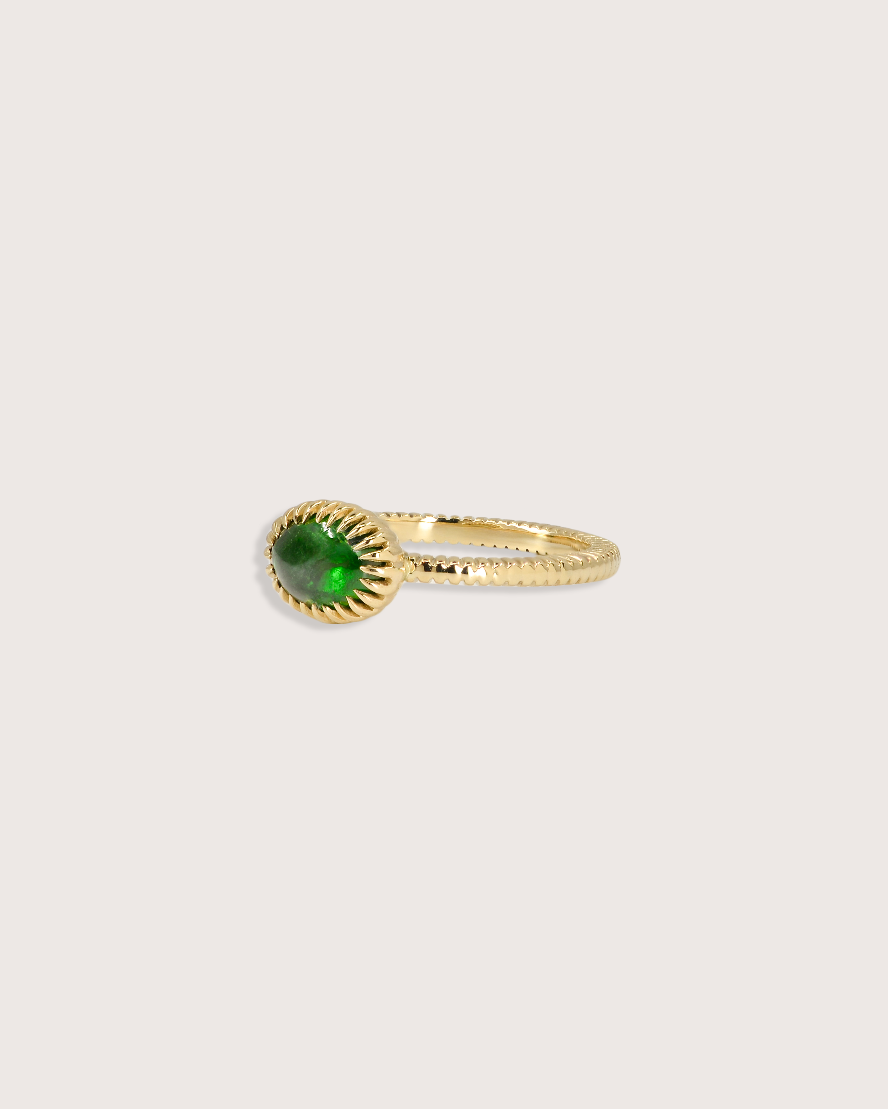 Josie Oval Emerald Ring