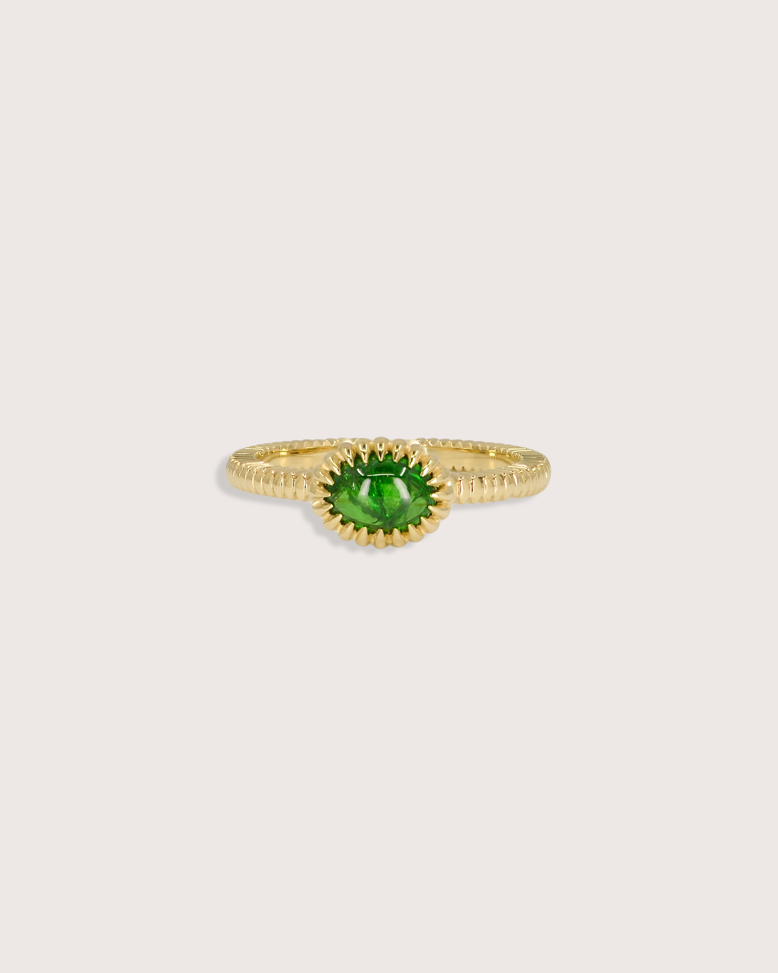 Josie Oval Emerald Ring