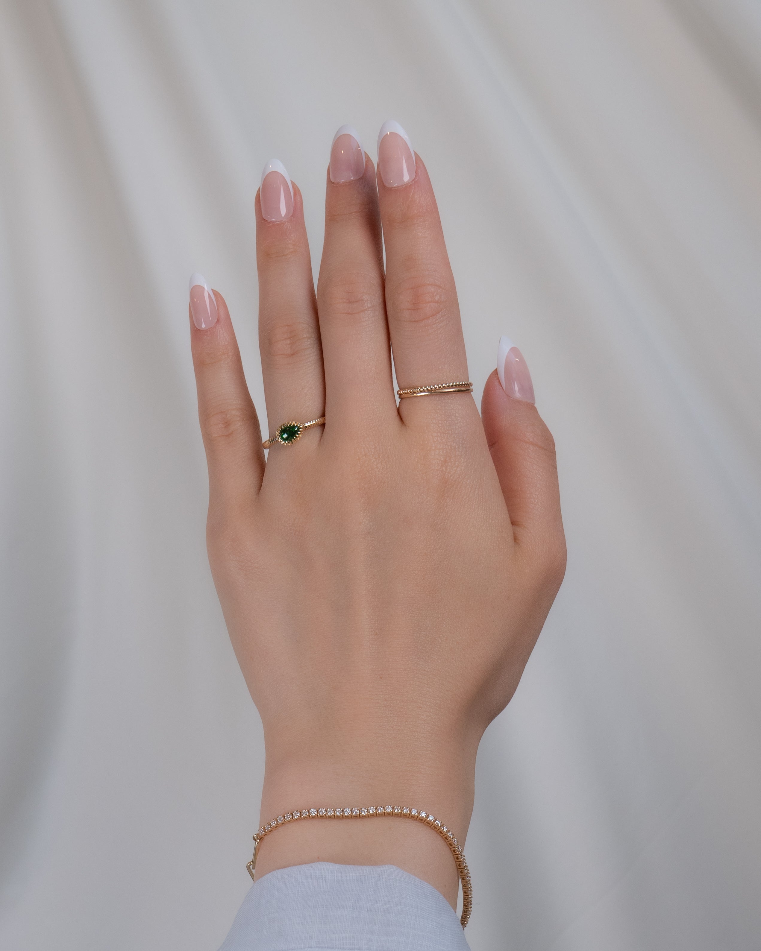 Josie Pear Emerald Ring