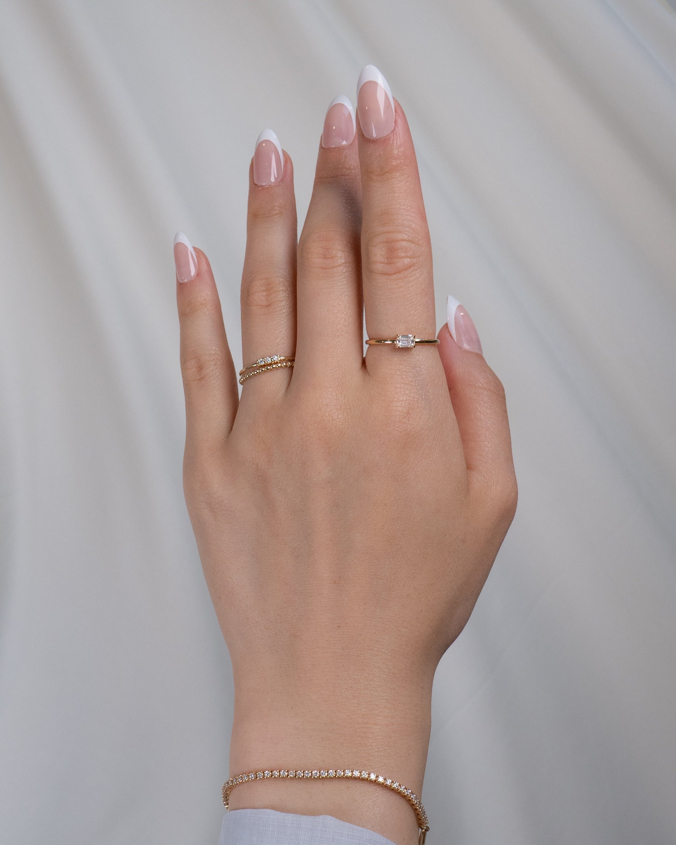 Lior East-West Emerald Diamond Ring