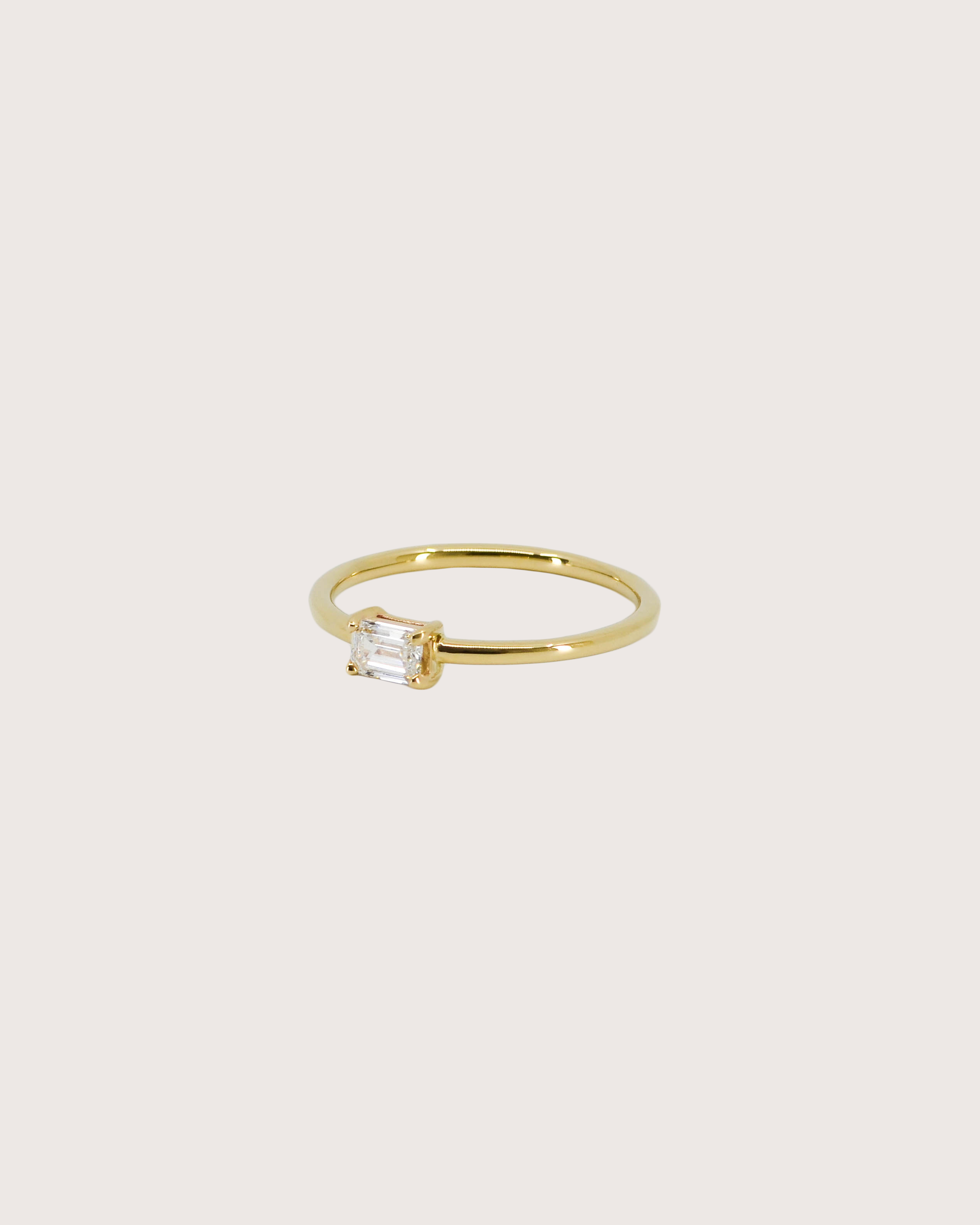 Lior East-West Emerald Diamond Ring