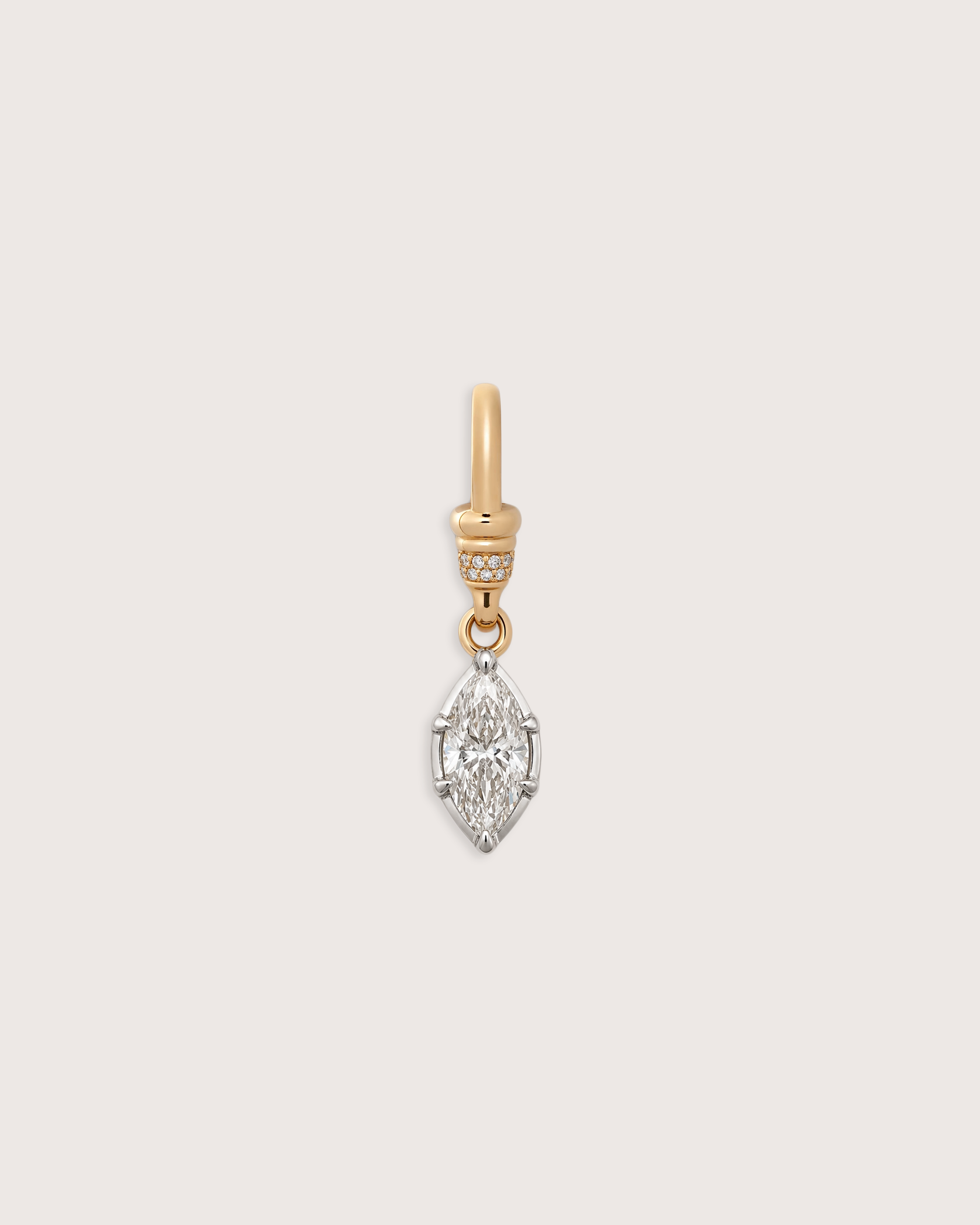 Georgian Marquise Diamond Drop Pendant