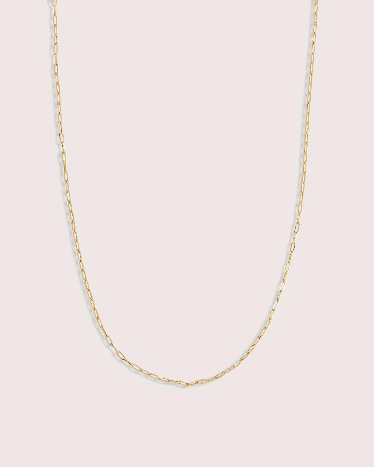 Micro Paperclip Chain Necklace