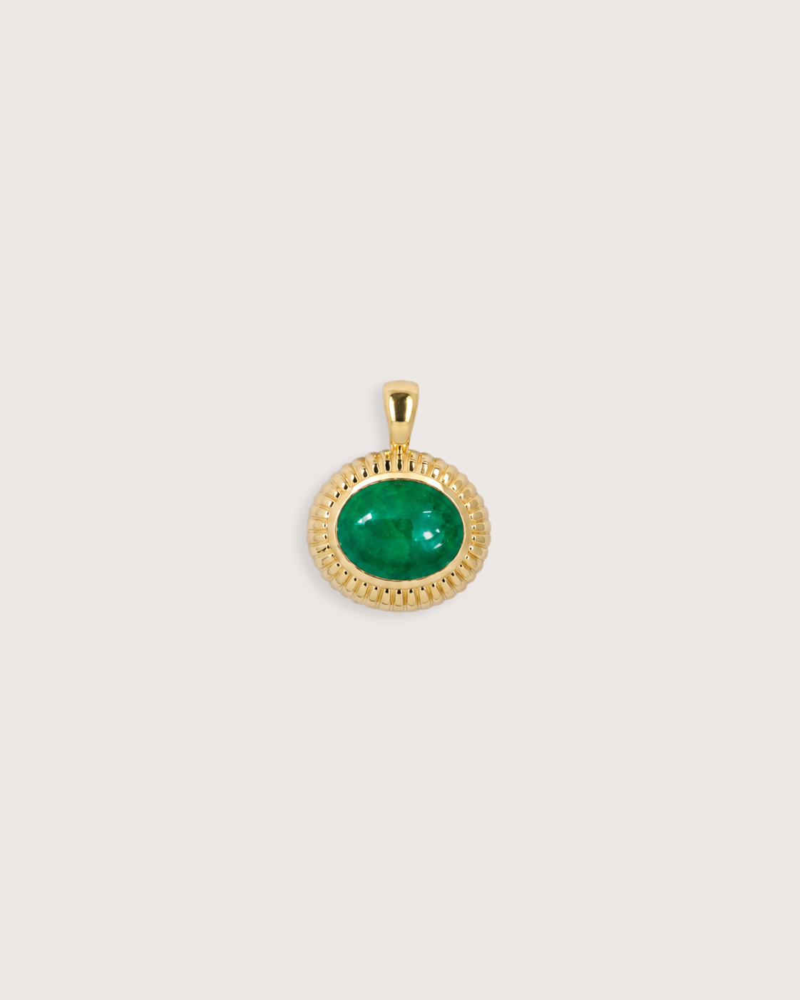 Nora Pendant in Emerald Cabachon - One of One