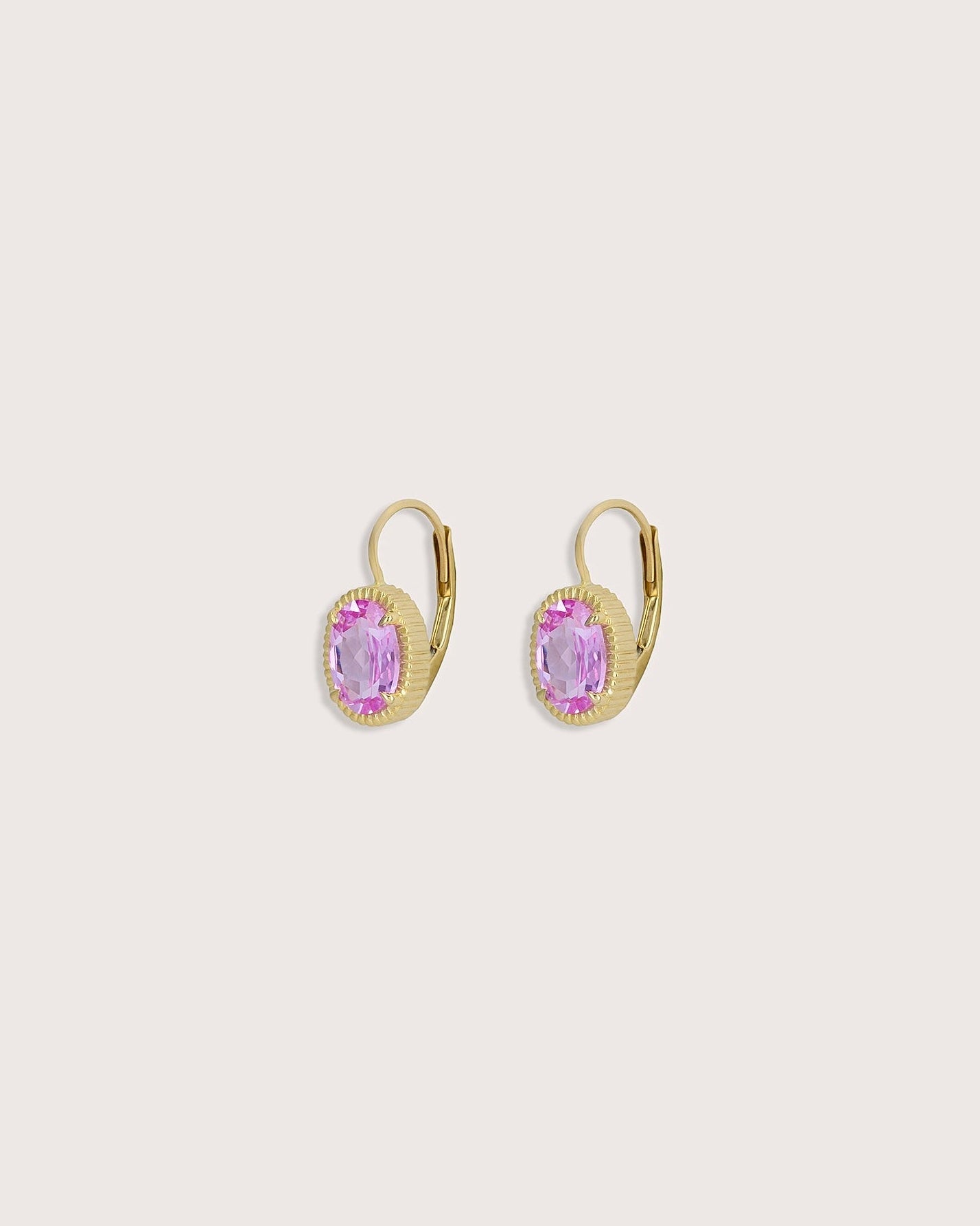 Nora Earrings in Pink Sapphire