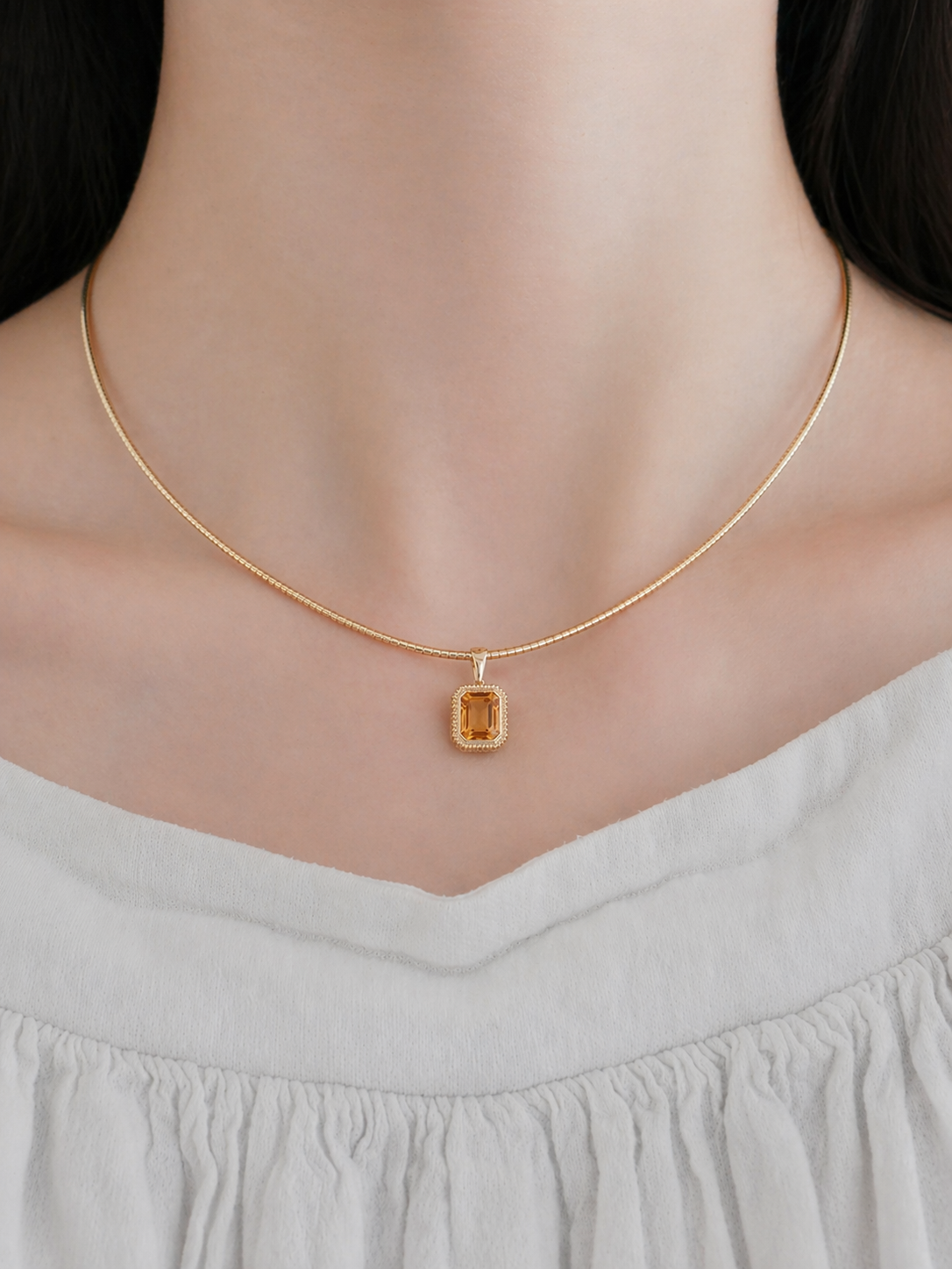 Nora Pendant in Citrine