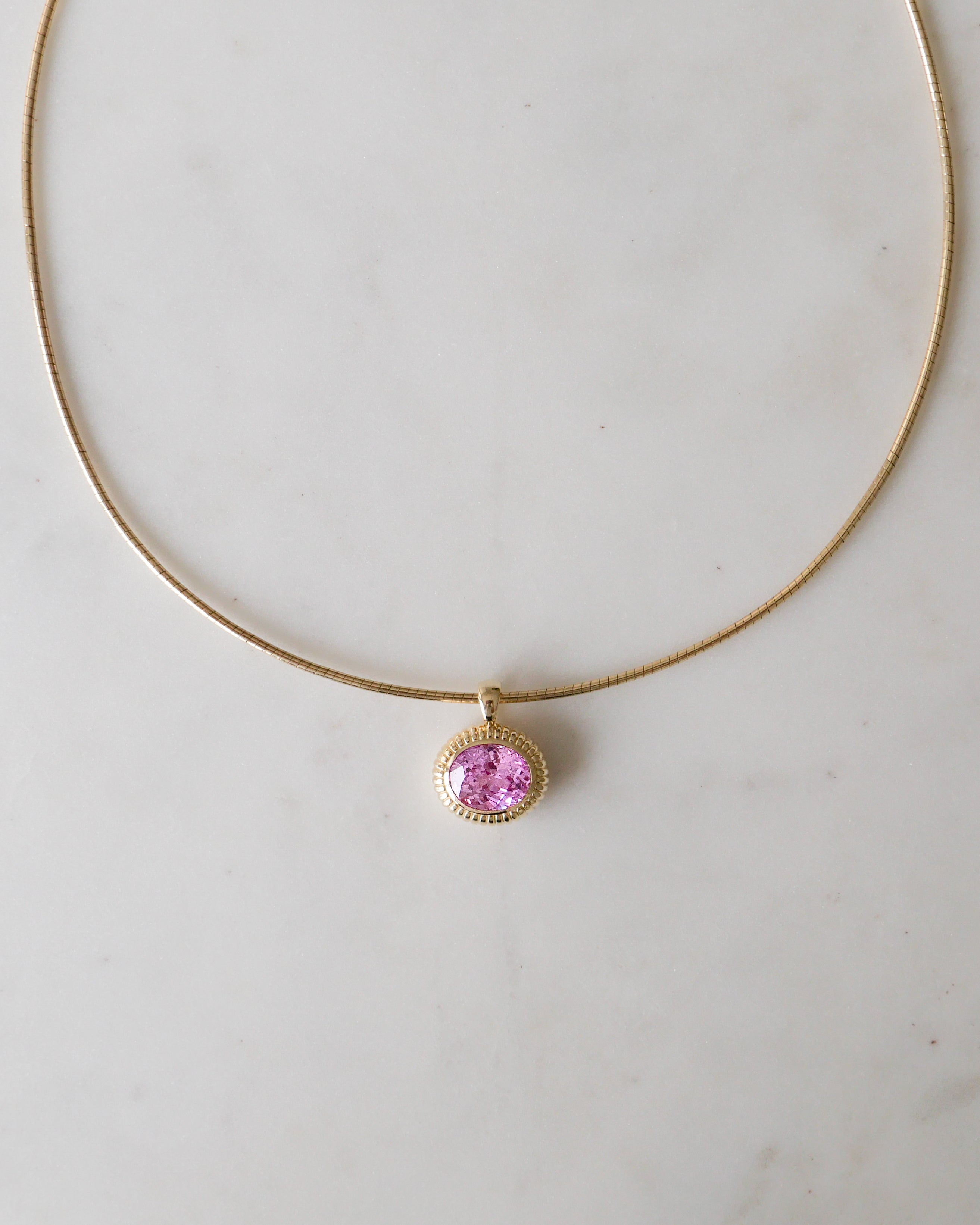 Nora Pendant in Pink Sapphire