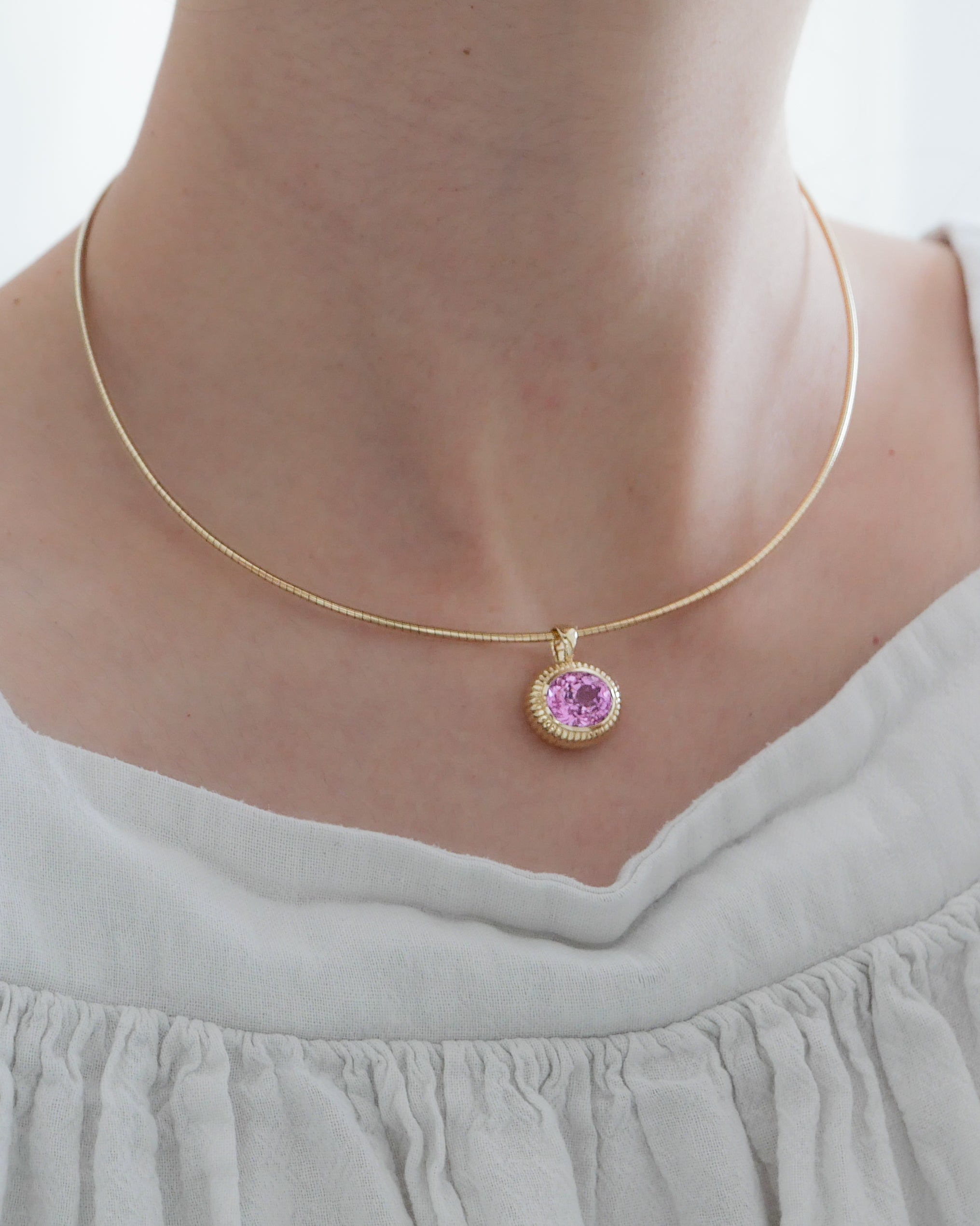 Nora Pendant in Pink Sapphire