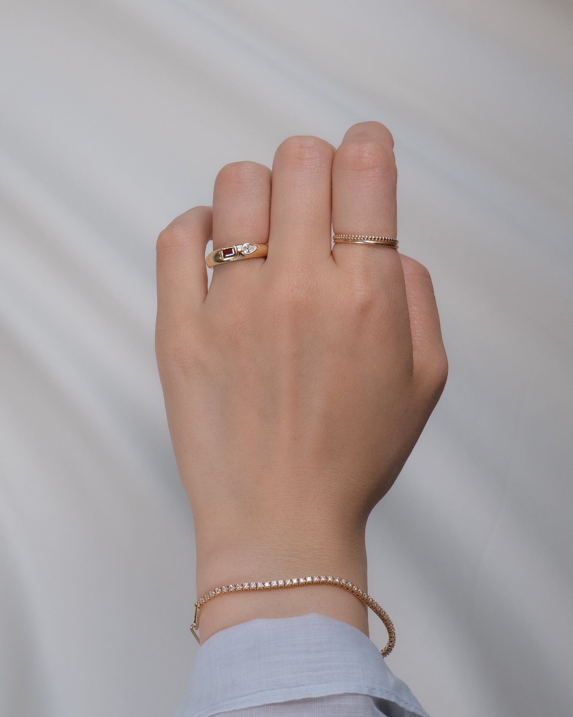 Arden Diamond Garnet Dome Ring