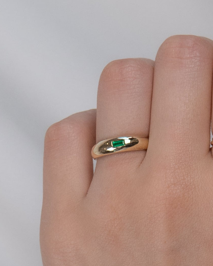 Arden Emerald Dome Ring