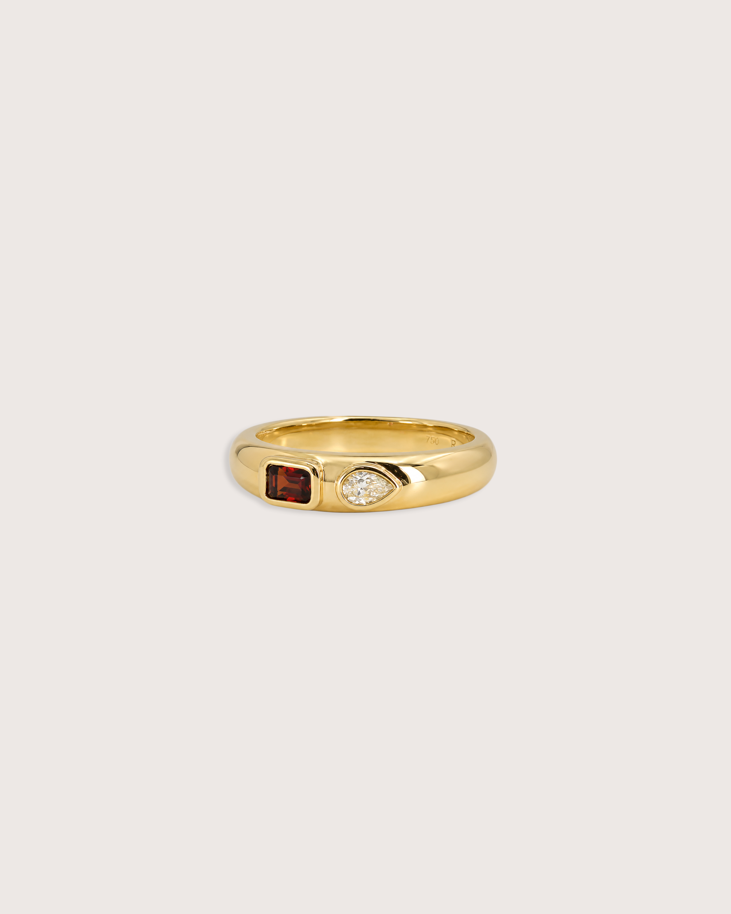 Arden Diamond Garnet Dome Ring