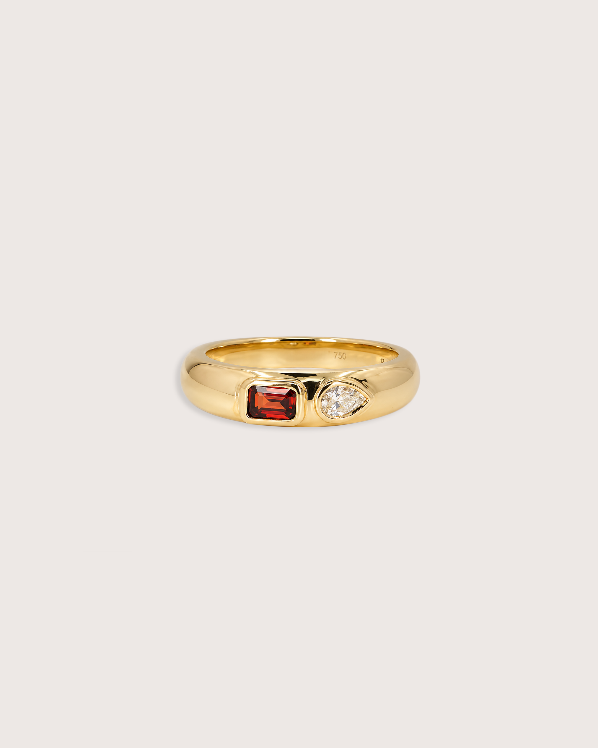 Arden Diamond Garnet Dome Ring