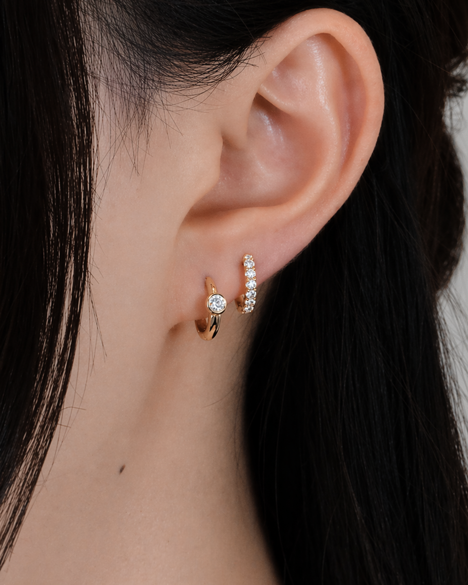 Bold Pavé Diamond Huggies