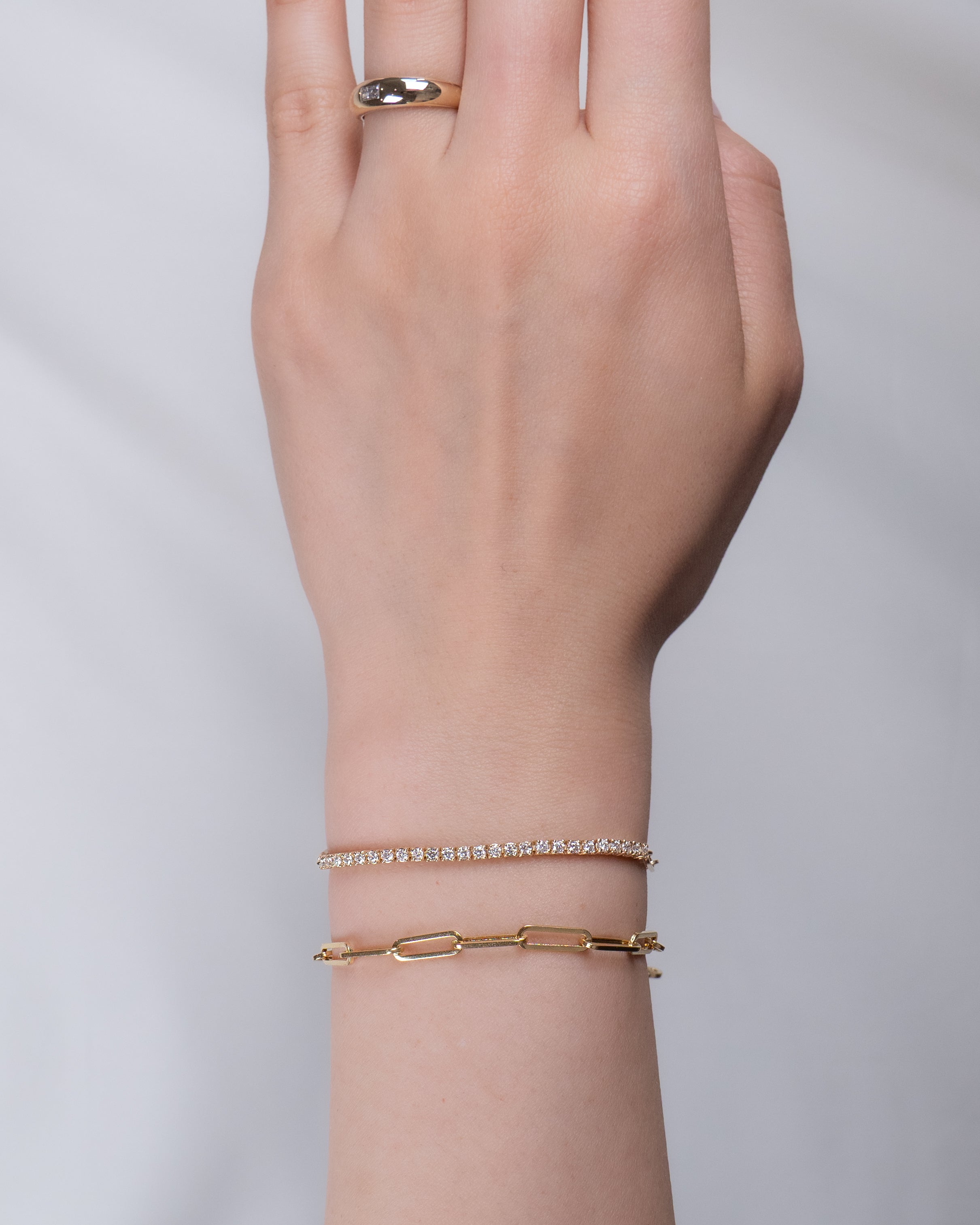 Celeste Bold Diamond Tennis Link Bracelet