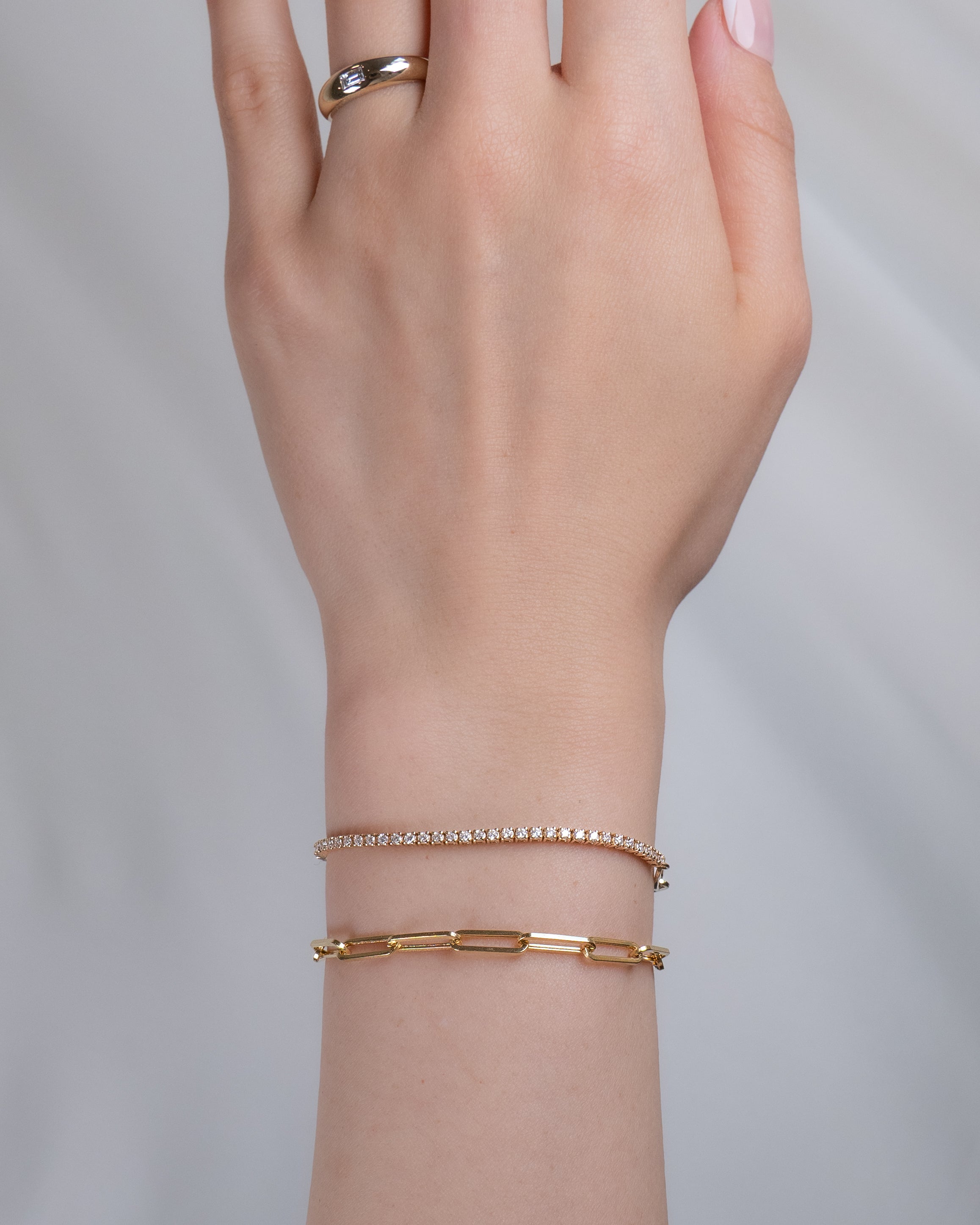 Celeste Diamond Tennis Link Bracelet