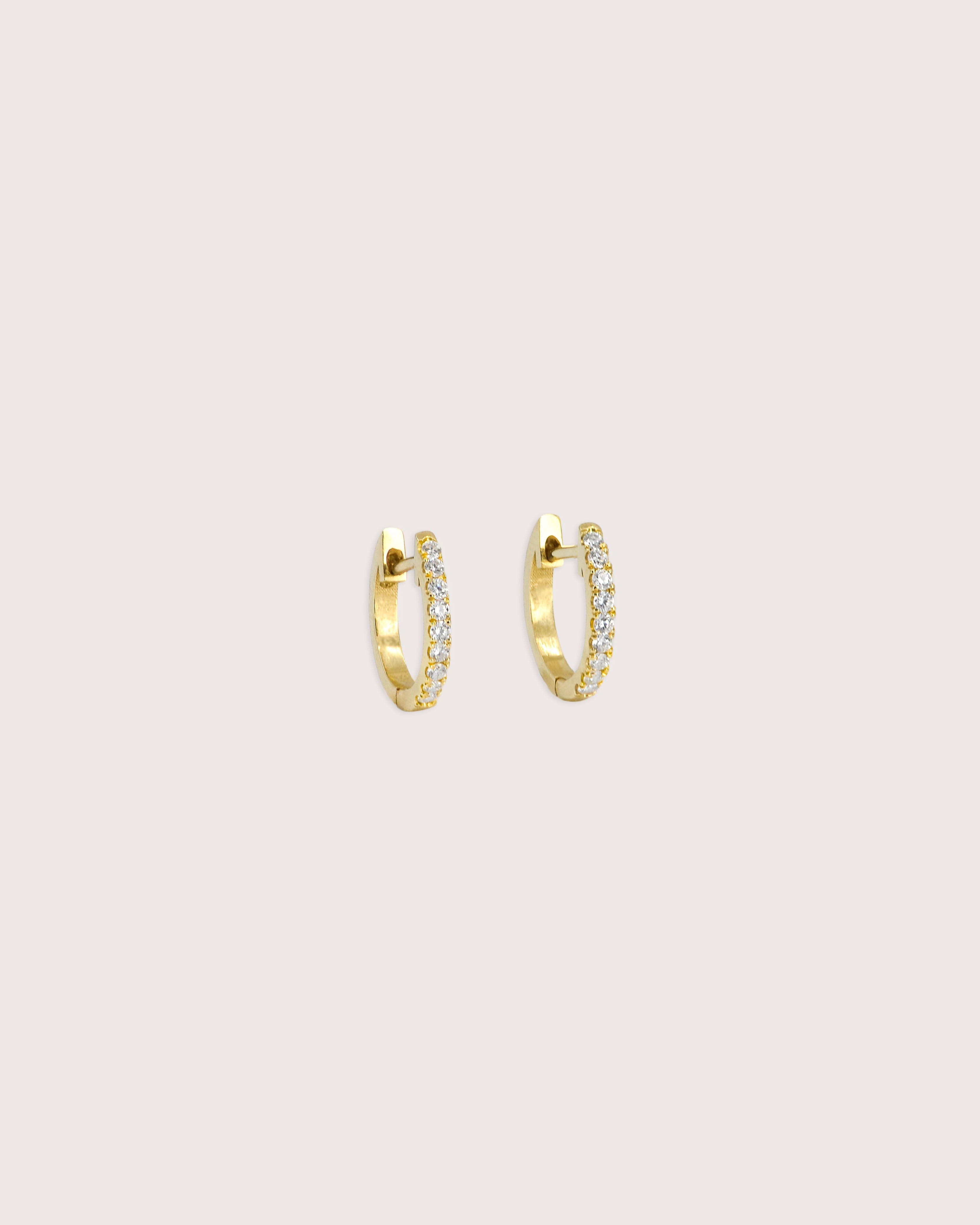 Classic Pavé Diamond Huggie Earrings